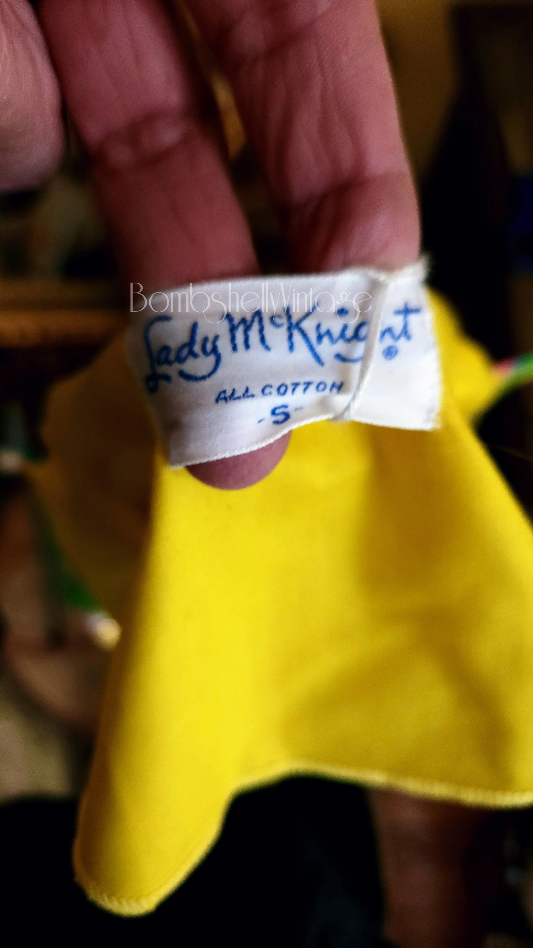 60s Crisp Cotton Flower Power Housecoat With Tags By Lady Mcknight - Image 6