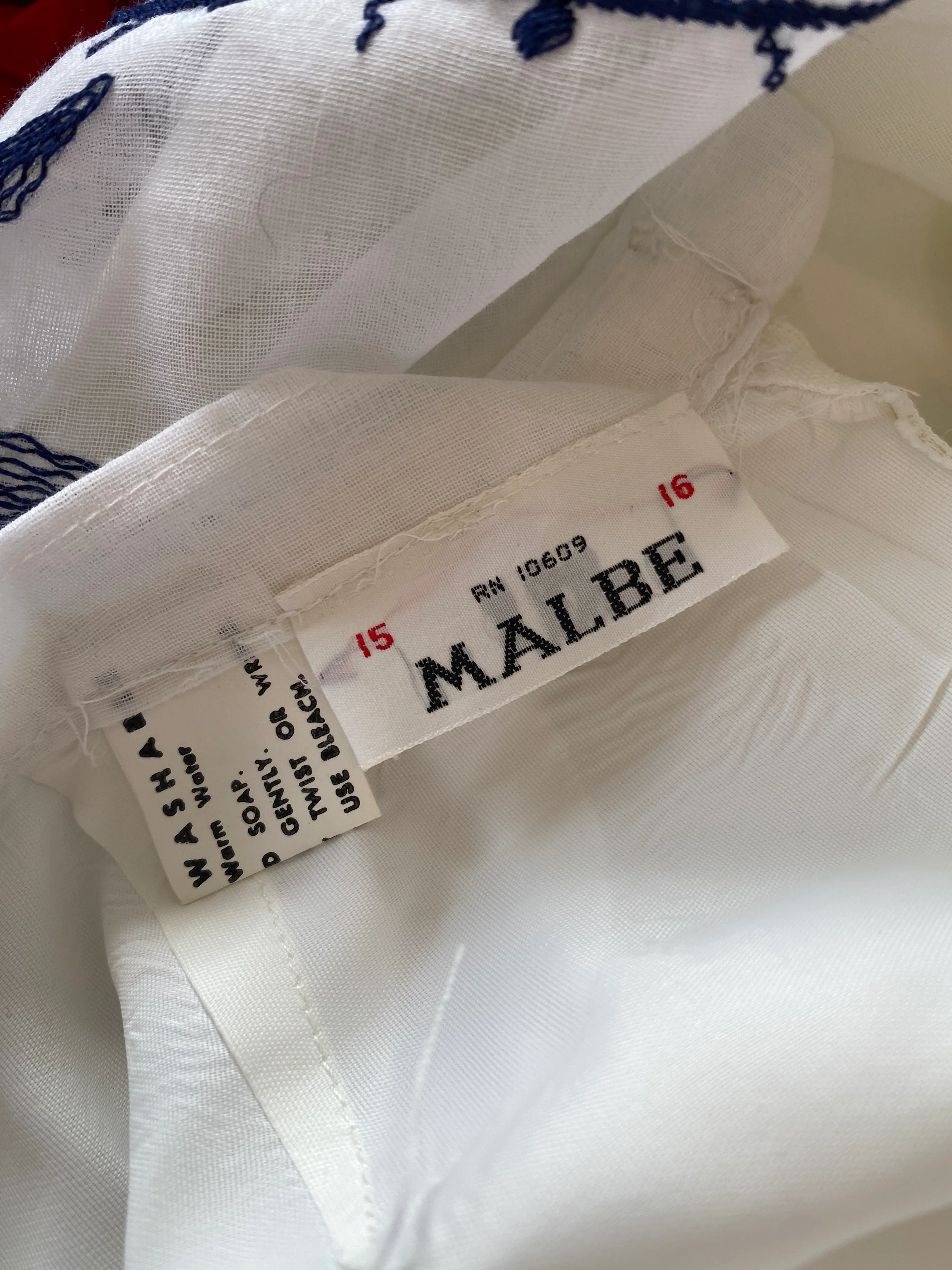 60s Deadstock Embroidered Maxi Skirt By Malbe - Image 4