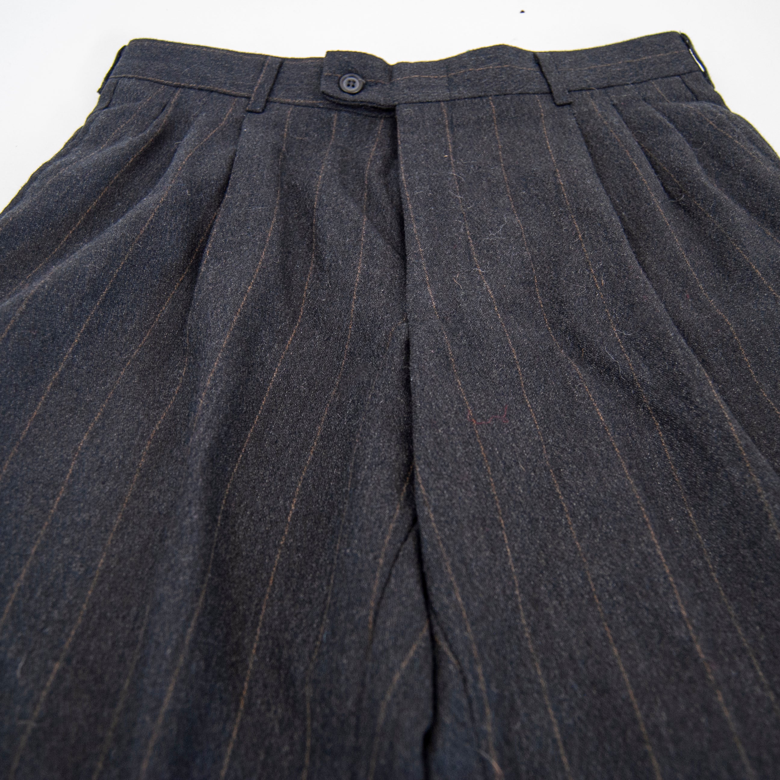 60s Does 40s Pinstripe Wool Balloon Trousers - Image 7