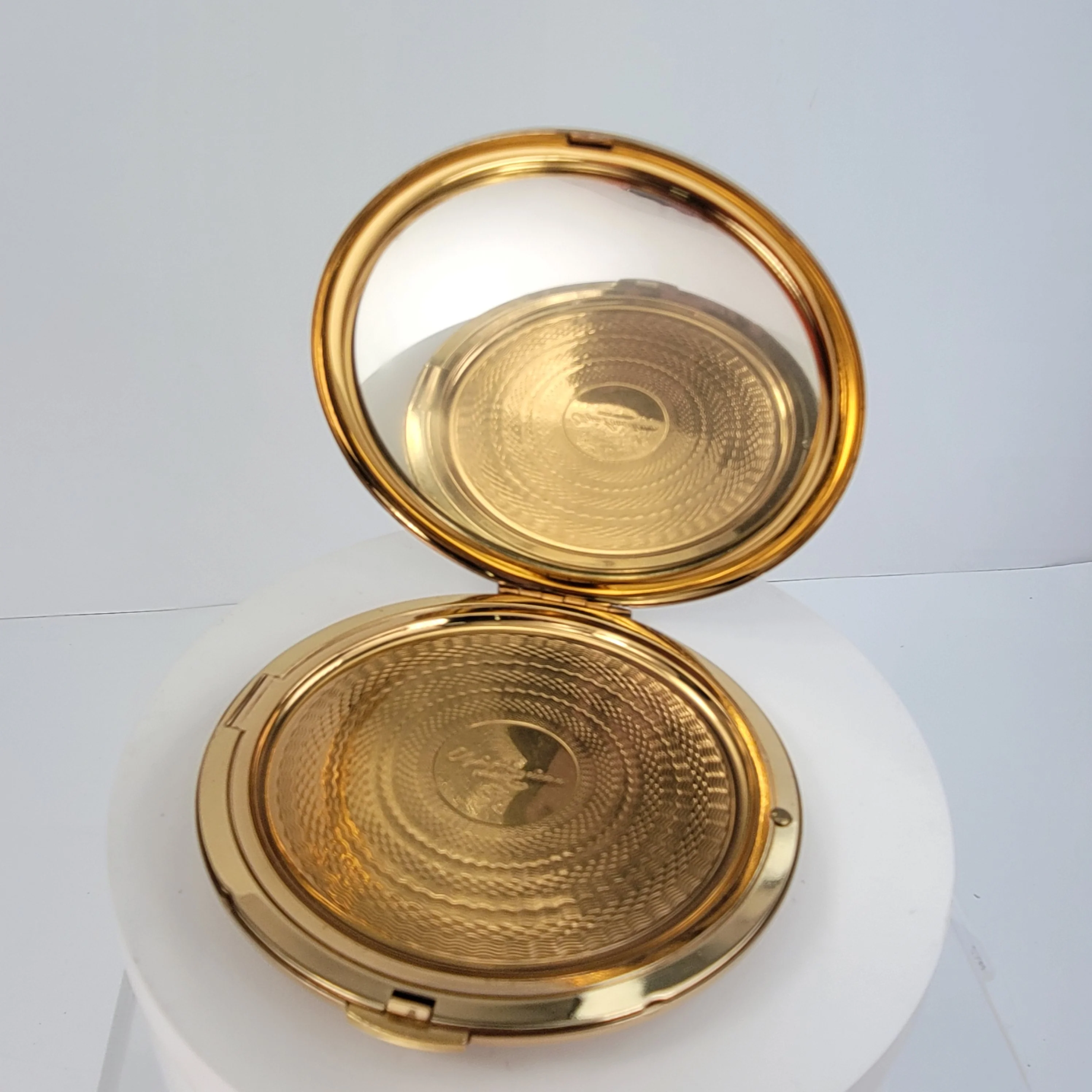 60s Elgin American Round Pressed Powder Compact Mirror By Elgin American - Image 11