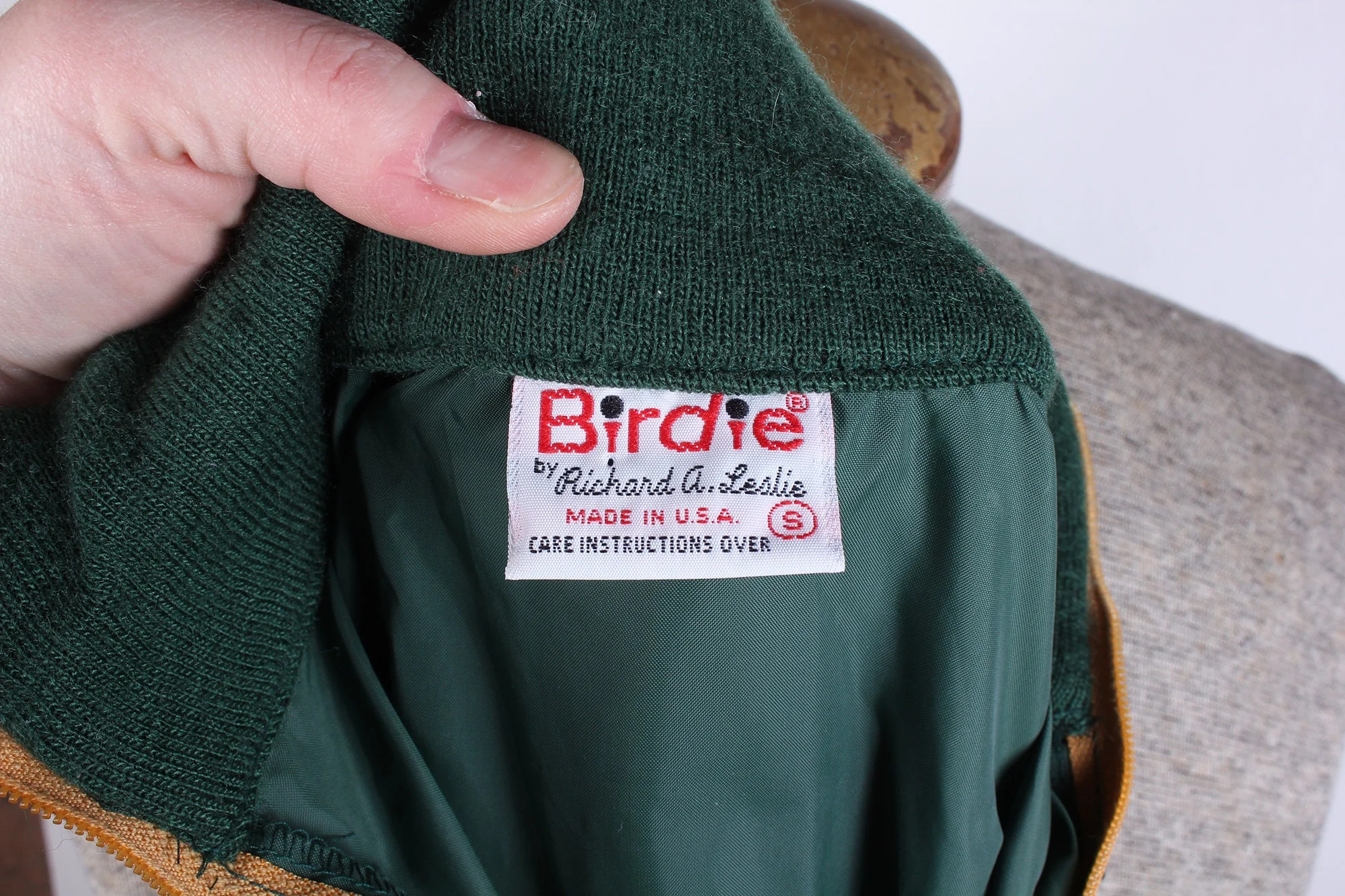 60s Era Forest Green Birdie Brand Promo Golf Jacket Windbreaker Ceres Street Open Size Small Zips by Birdie - Image 3