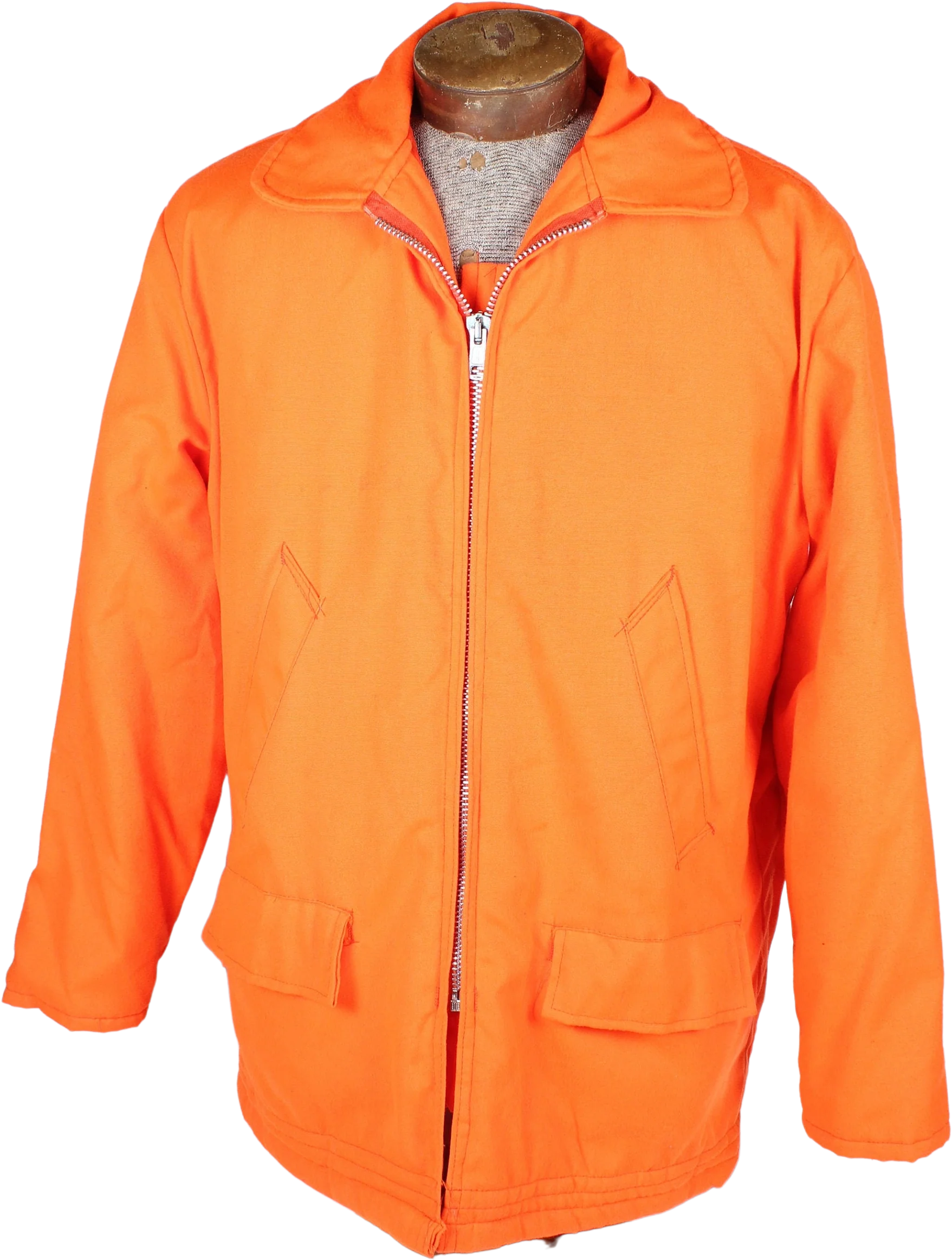 60s Era Timber King Brand Hunter Orange Bird Hunting Winter Coat Men's Size Medium by Timber King
