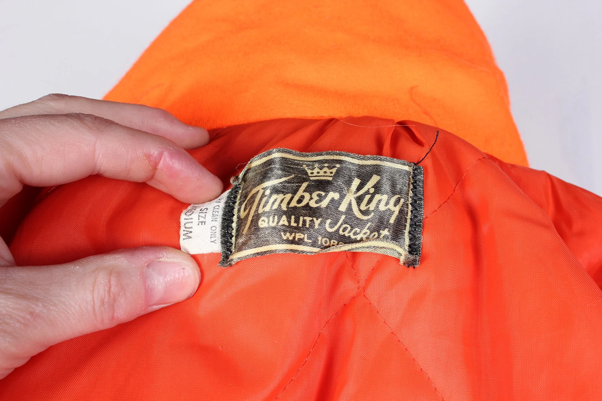 60s Era Timber King Brand Hunter Orange Bird Hunting Winter Coat Men's Size Medium by Timber King - Image 3