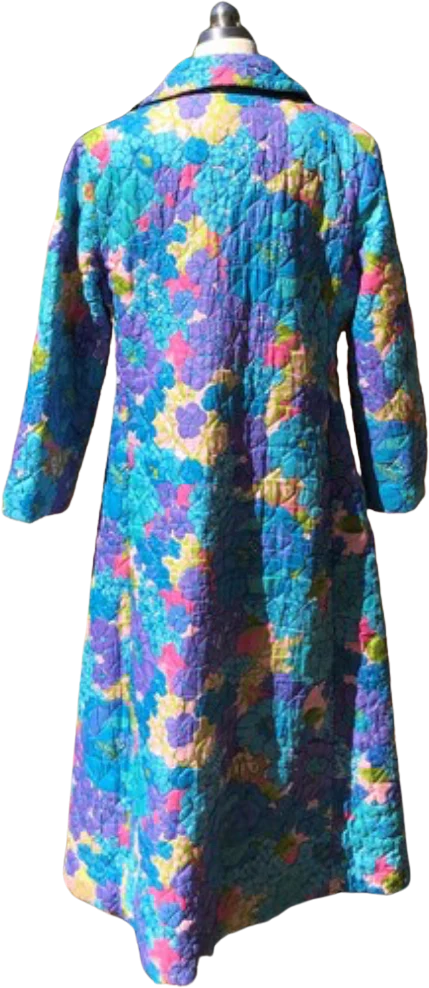 60s Floral Barbara Lee Robe - Image 2