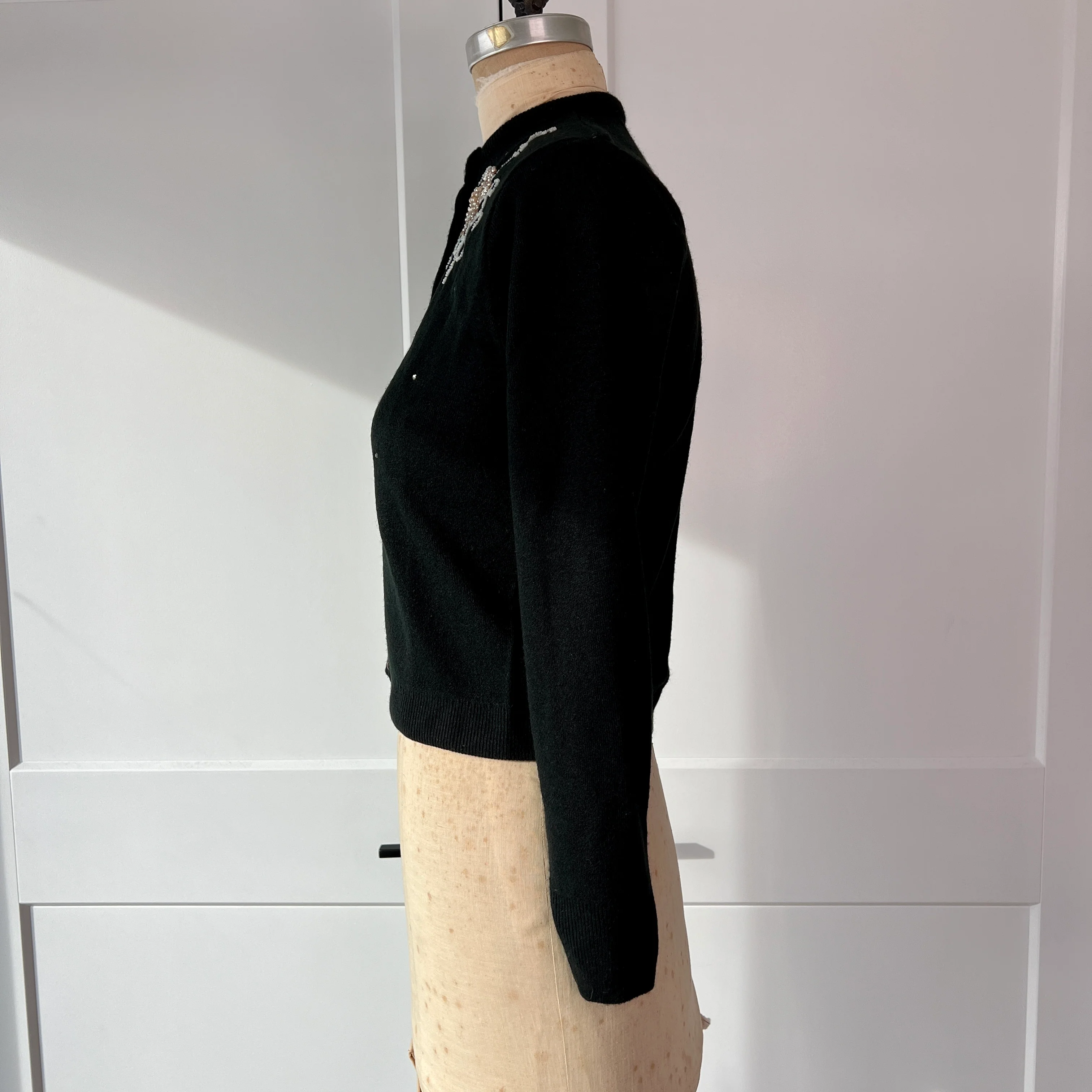 60s Floral Beaded Angora Sweater By Plymouth - Image 7