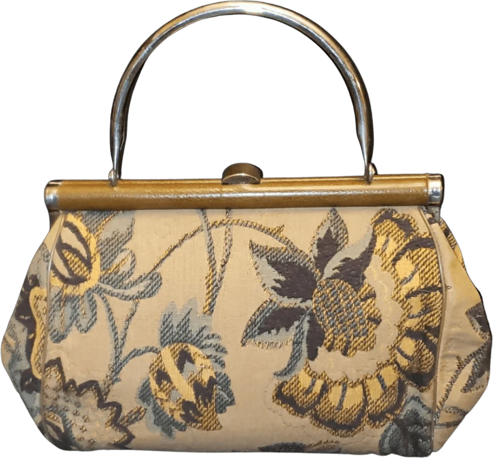 60's Floral Fabric Bag by Ronay - Image 2