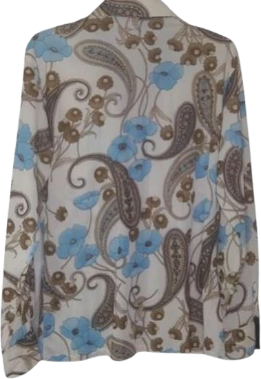 60s Floral Paisley Point Collar Button Down By Joel California - Image 2