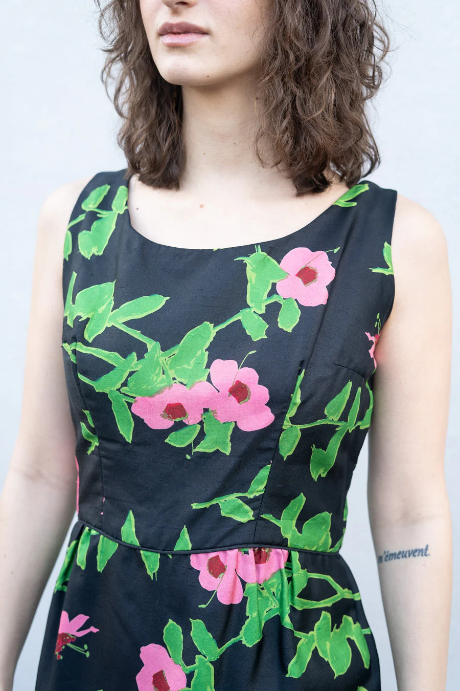 60s Floral Wiggle Maxi Dress - Image 10