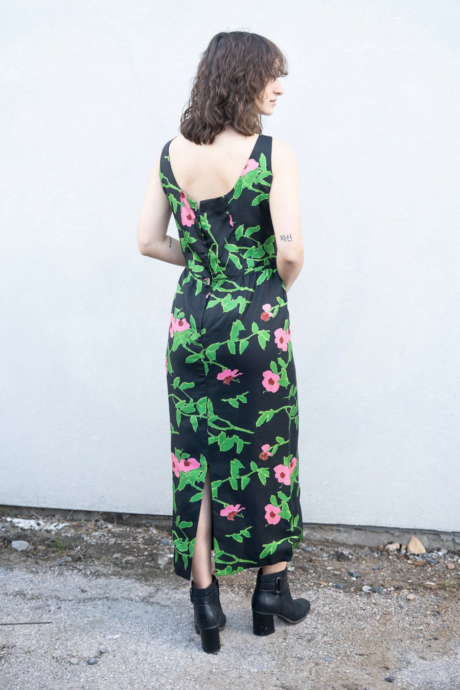 60s Floral Wiggle Maxi Dress - Image 7