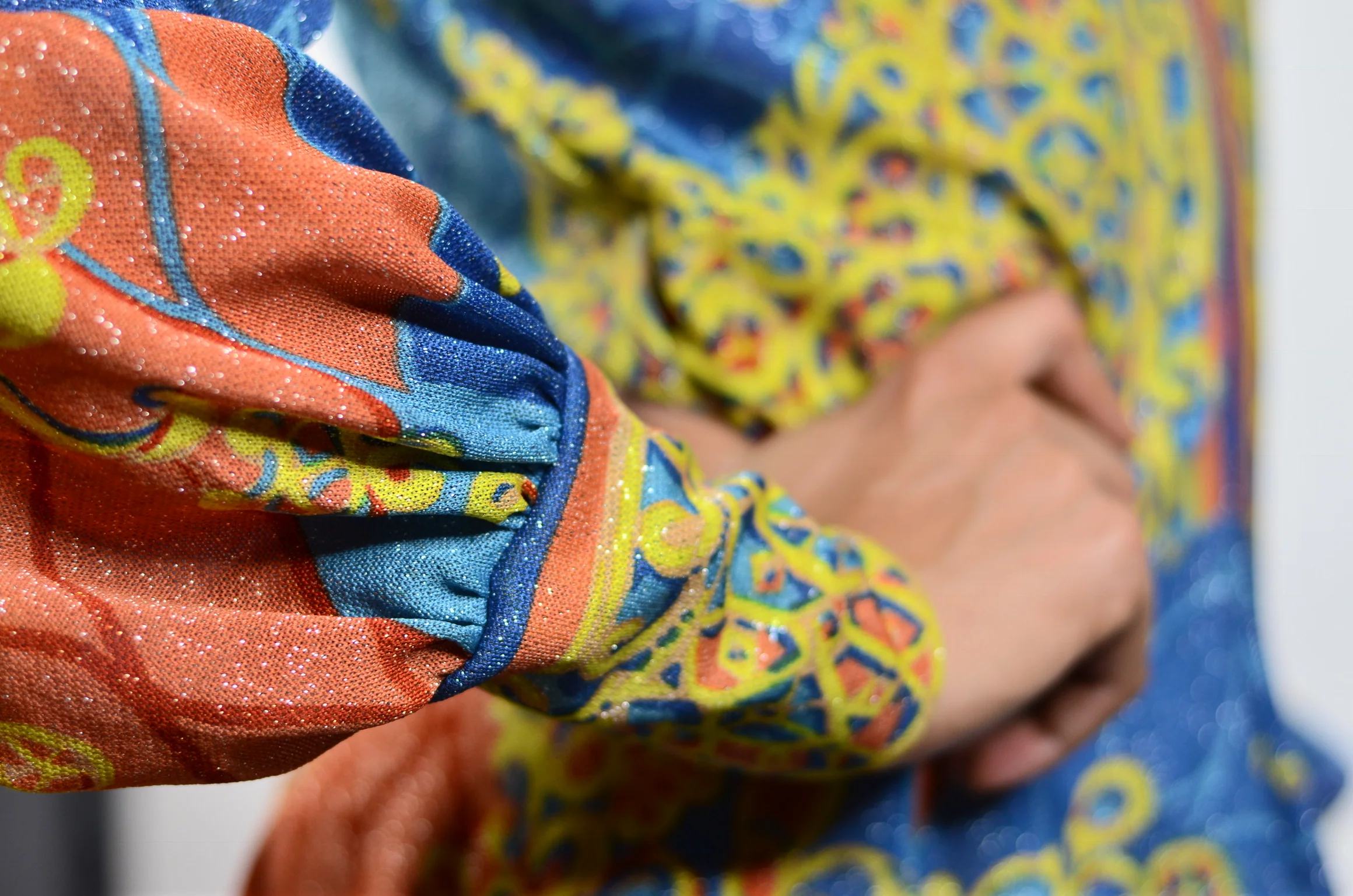 60s Florence Italy Silk Lurex Dress By Emilia Bellini - Image 5