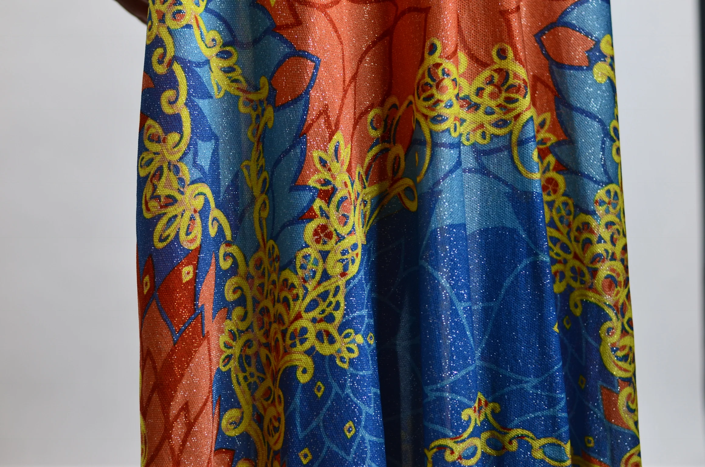 60s Florence Italy Silk Lurex Dress By Emilia Bellini - Image 6