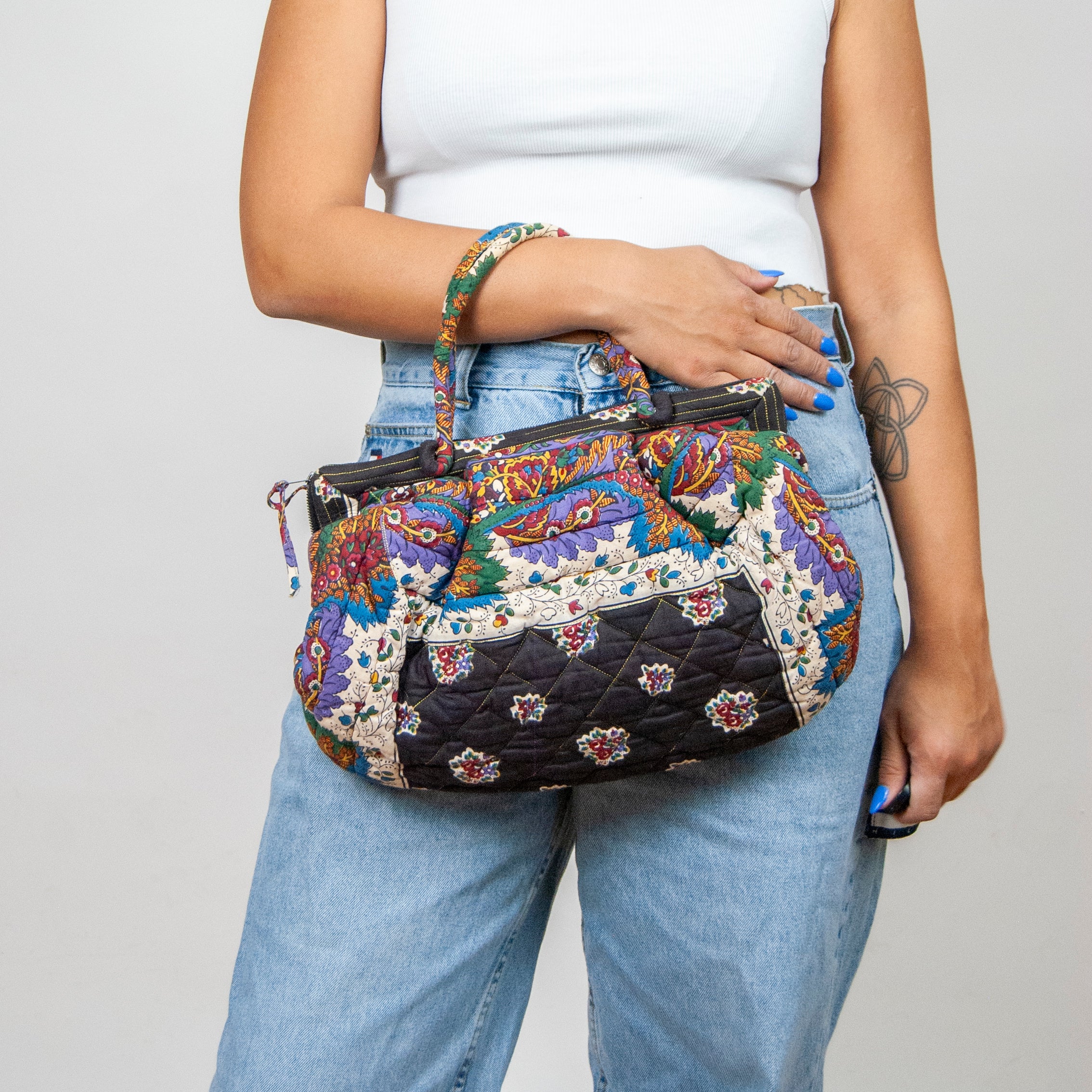 60s French Quilted Puff Handbag by J Pinton - Image 2