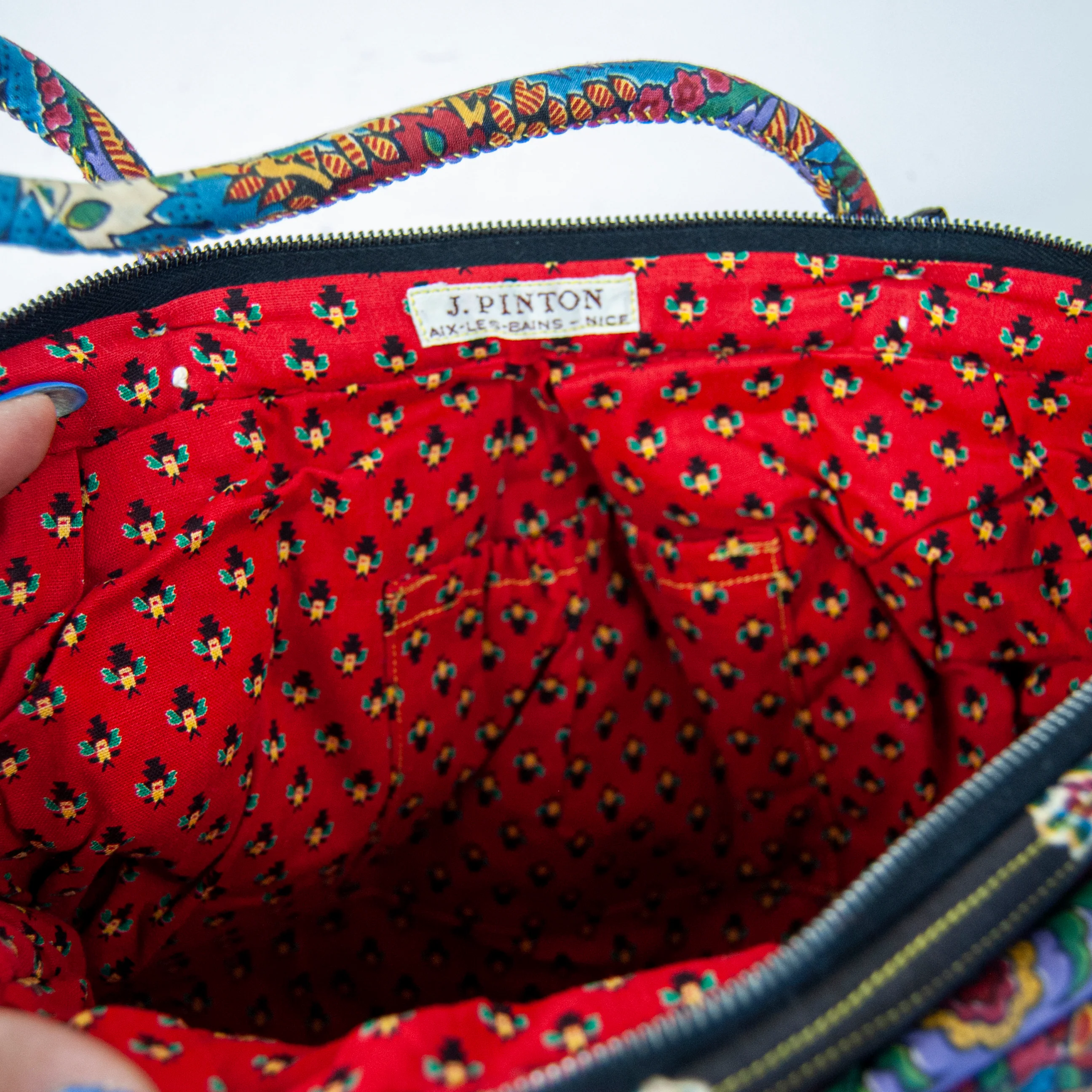 60s French Quilted Puff Handbag by J Pinton - Image 5