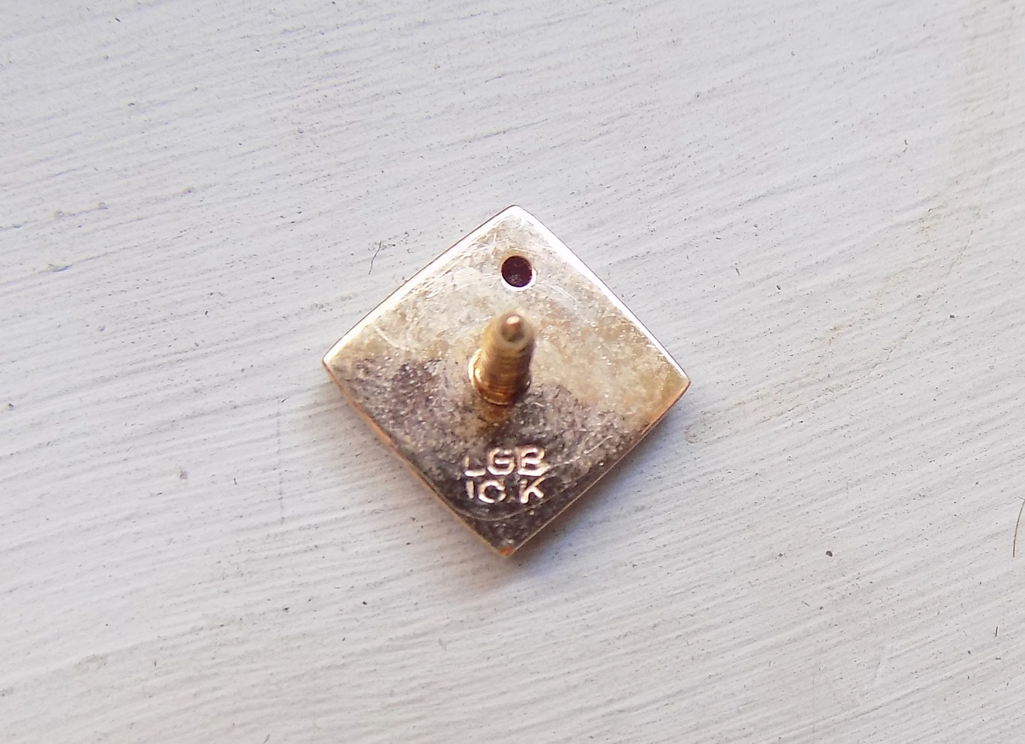 60s Gaf Lapel Pin 20 Years Ruby 10k Gold Enamel Film Photography - Image 2