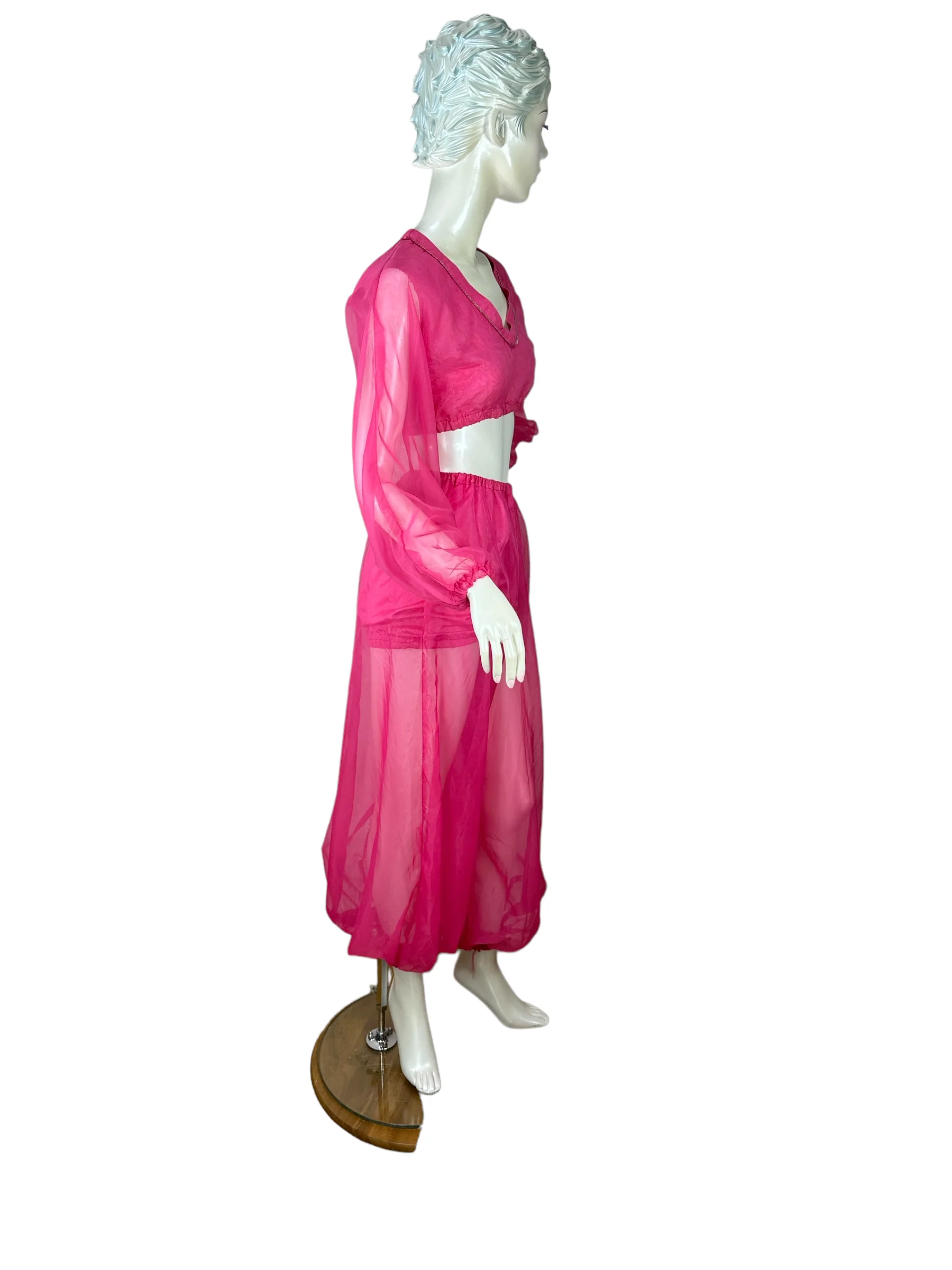 60s Genie Jeanie Halloween Masquerade Harem Costume - Image 4