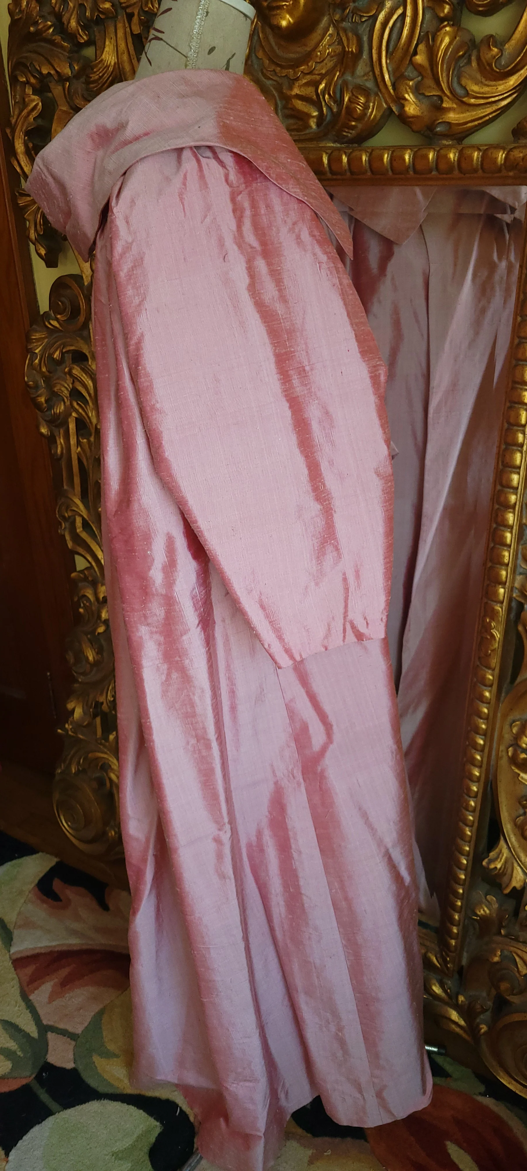 60s Glamourous Pink Thai Silk Opera Coat By Star of Siam Thailand - Image 3