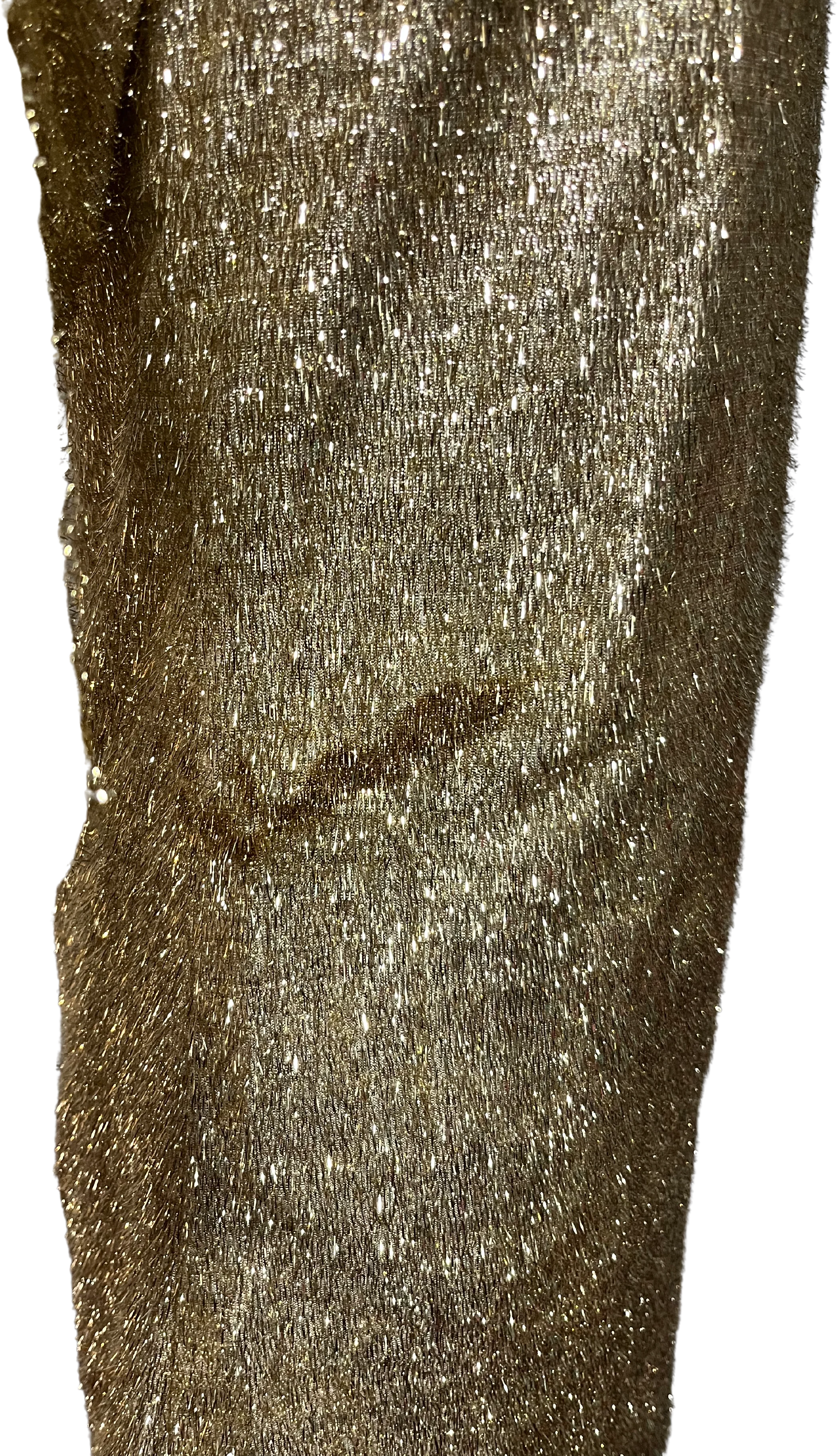 60s Gold Eyelash Micro Mini With Bell Sleeves - Image 4