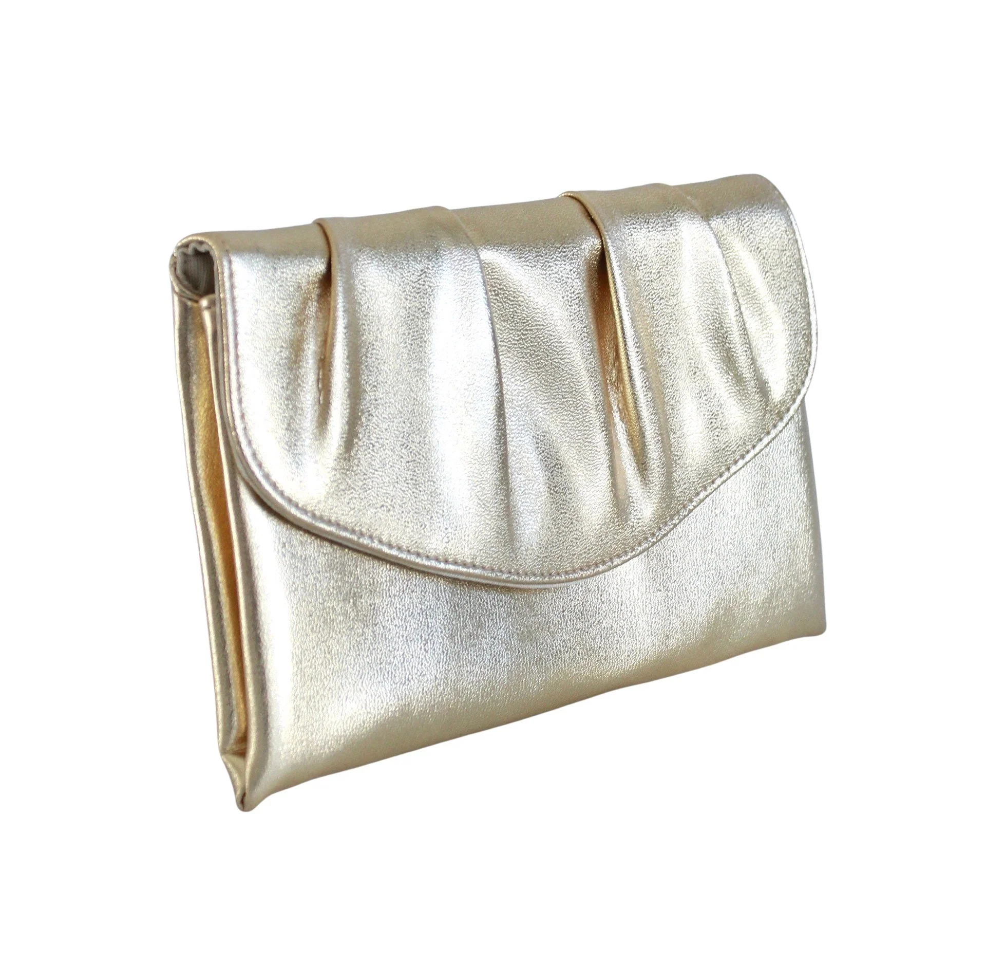 60s Gold Lame Clutch Purse - Image 4