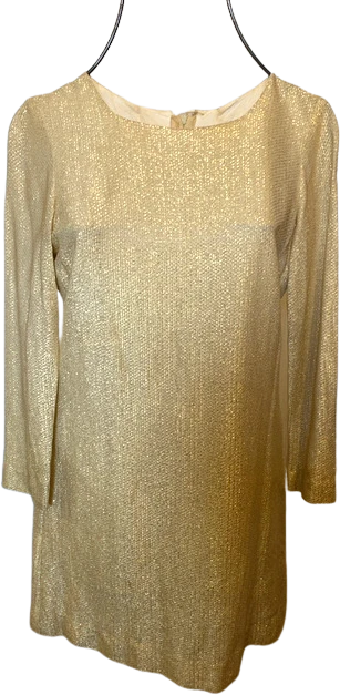 60s Gold Lame Mini Dress