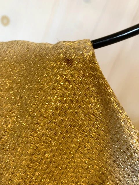 60s Gold Lame Mini Dress - Image 4