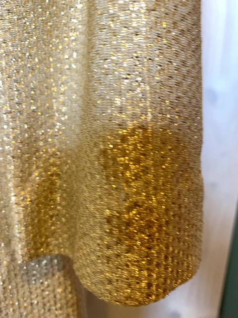 60s Gold Lame Mini Dress - Image 6