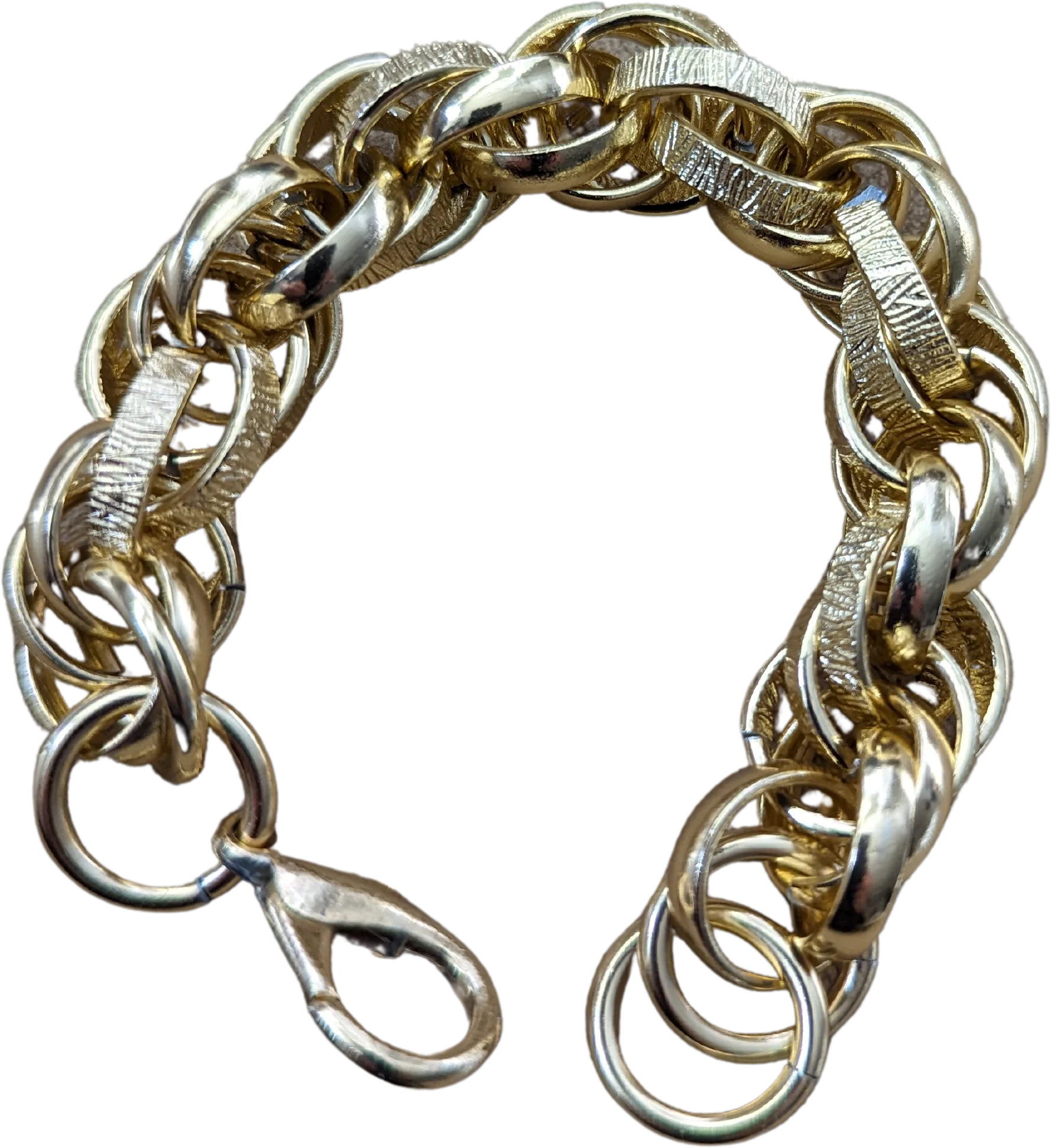 60s Gold Thick Link Bracelet