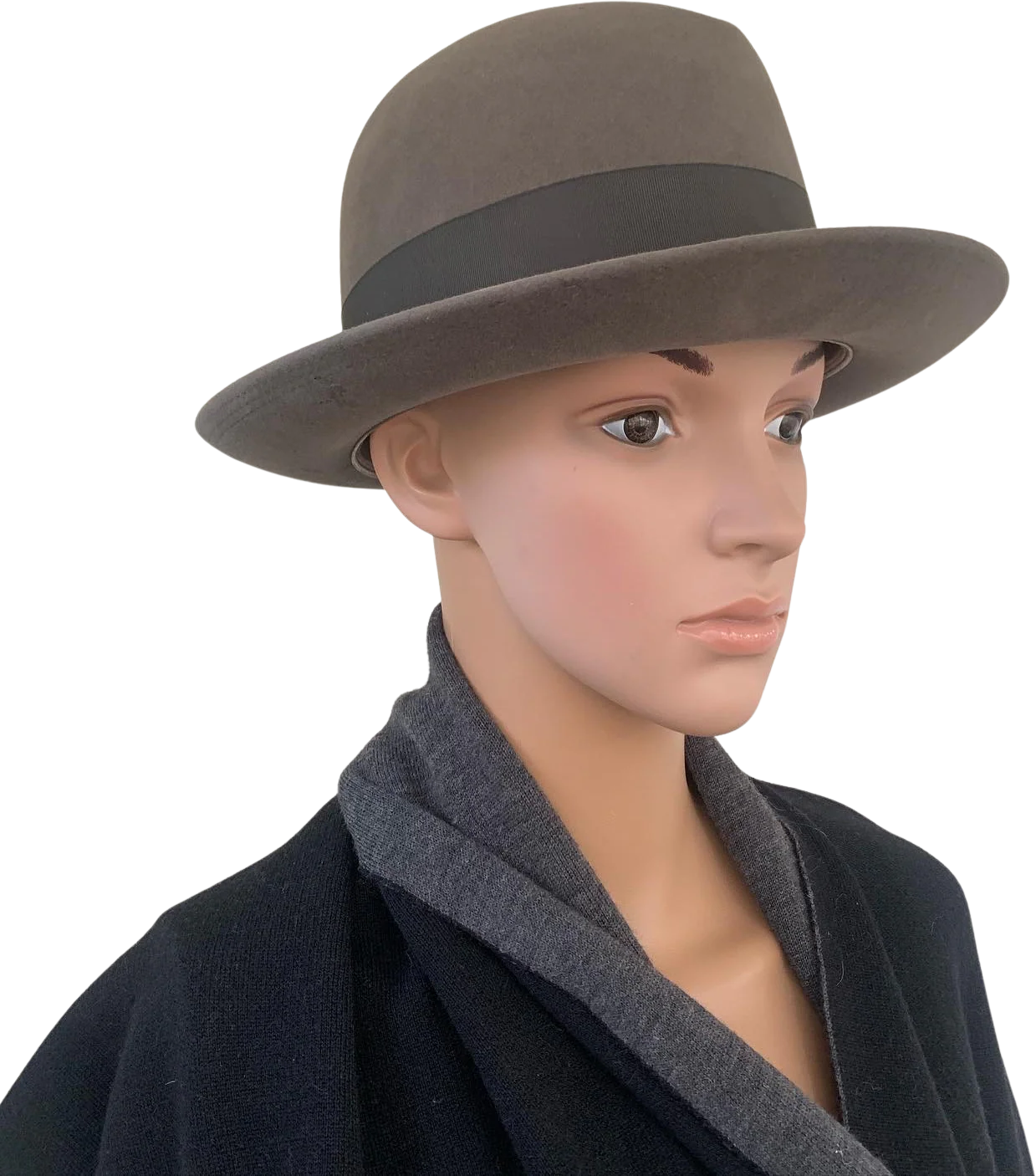 60s Gray Felt Midcentury Hat S 6 7/8 By Champ