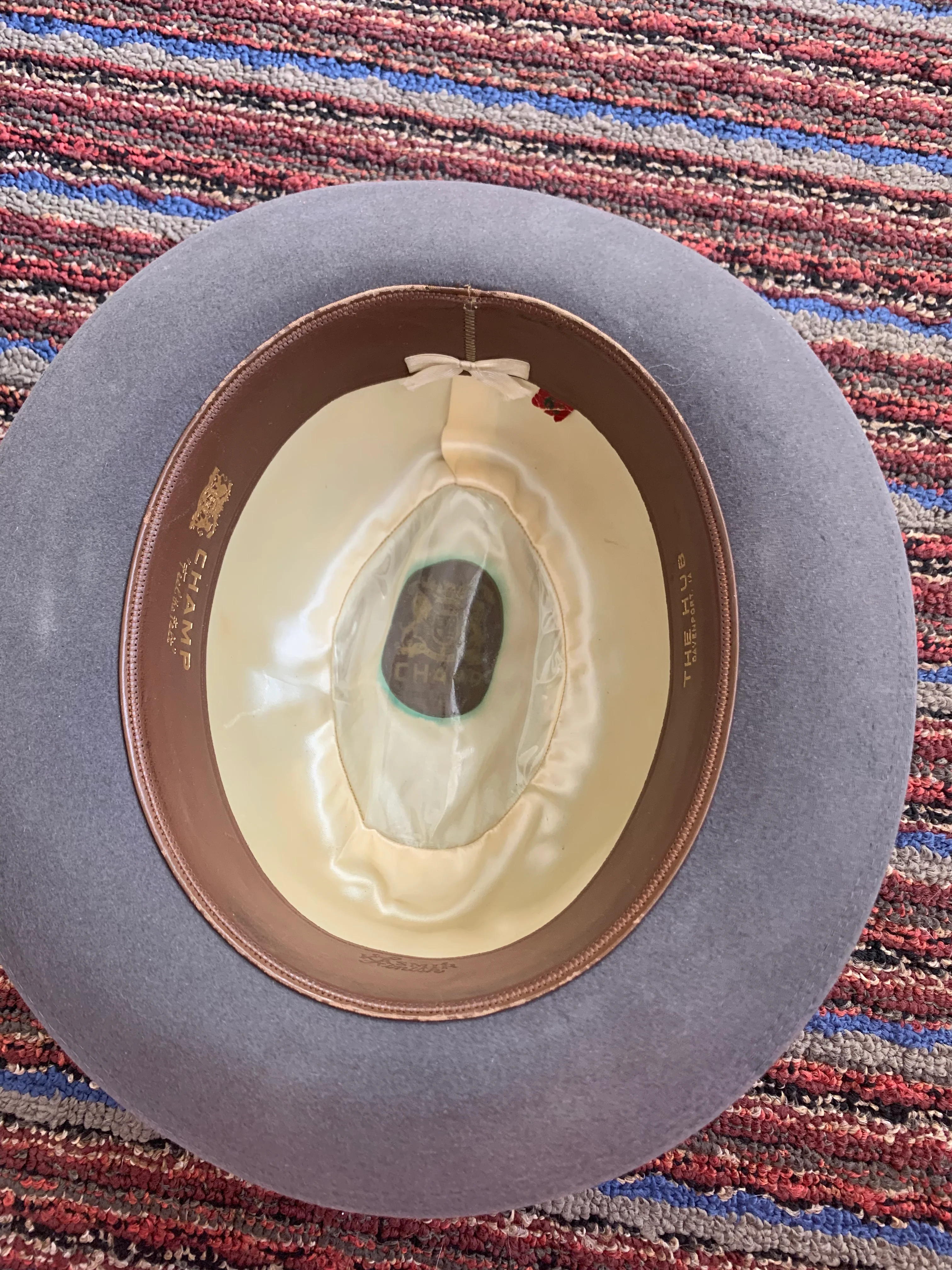 60s Gray Felt Midcentury Hat S 6 7/8 By Champ - Image 6