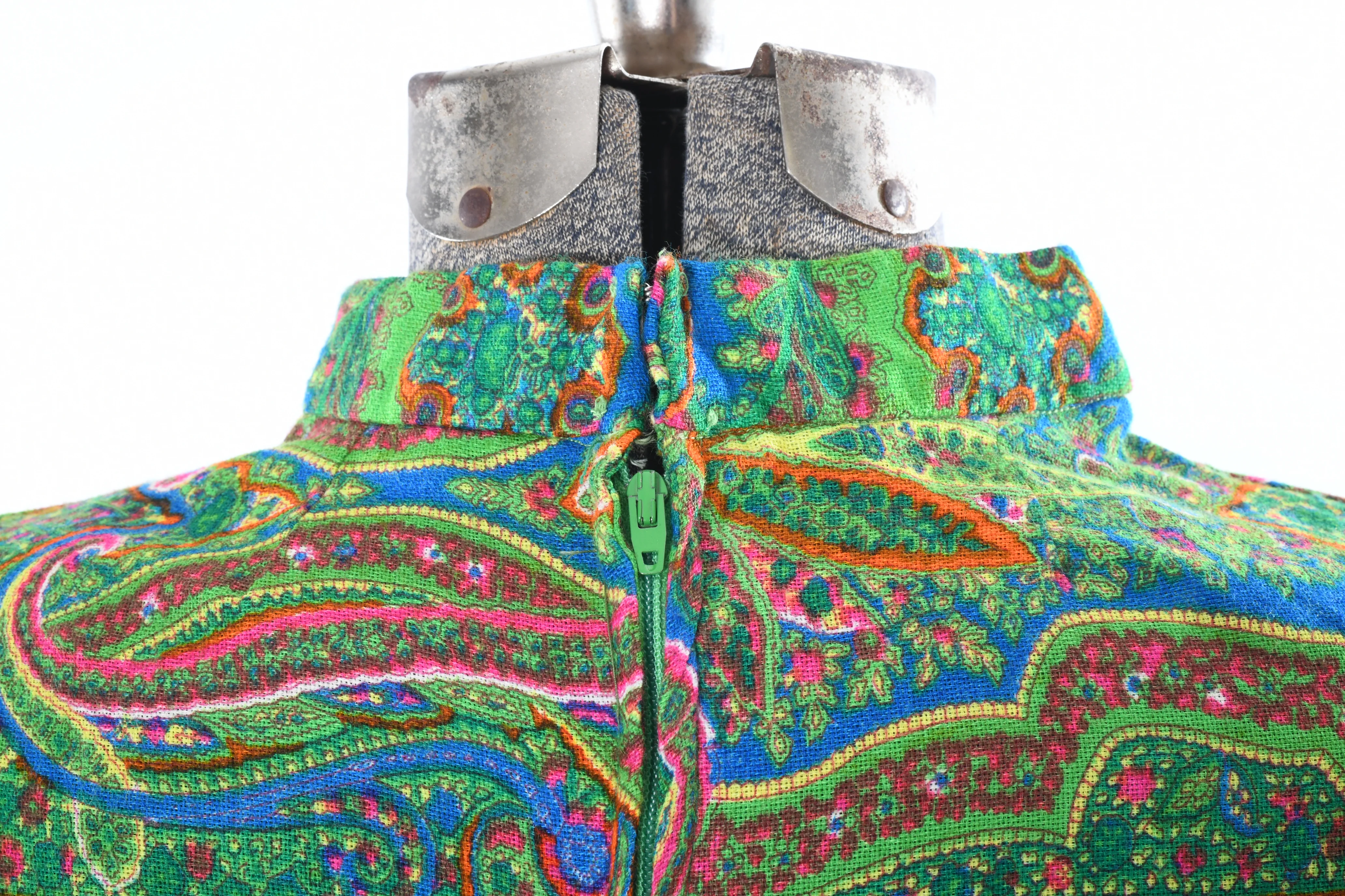 60s Green Dayglo Psychedelic Babydoll Mini Dress By Donnkenny - Image 8