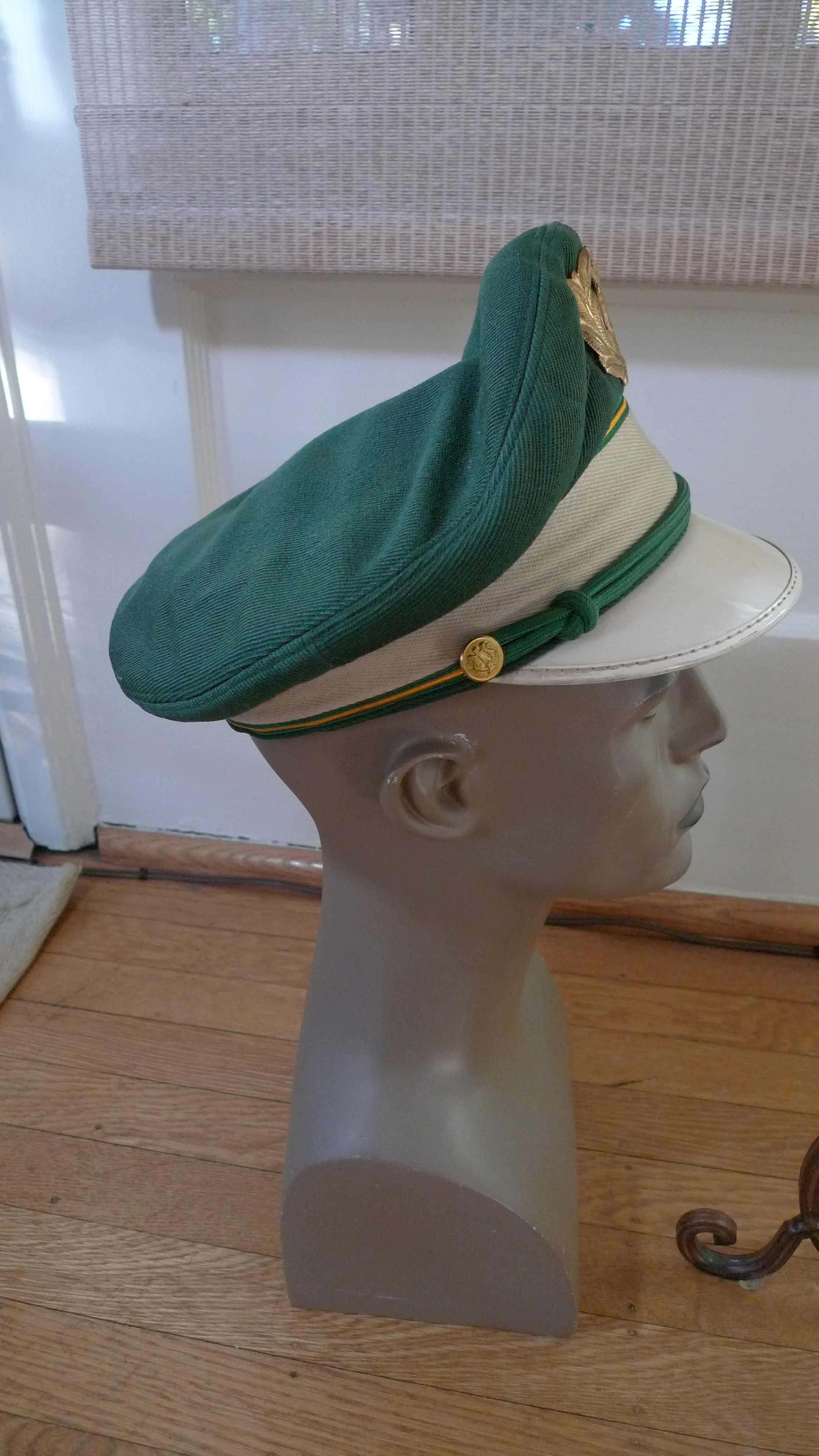 60s Green - White Motorcycle / Work / Band Hat By Moulin Bros - Image 7