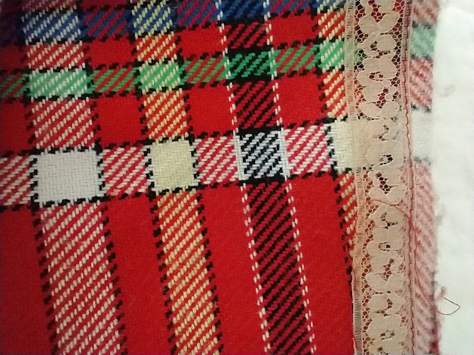 60s Groovy Super Wide Palazzo Red Plaid Pants Handmade Retro Women's Medium - Image 7