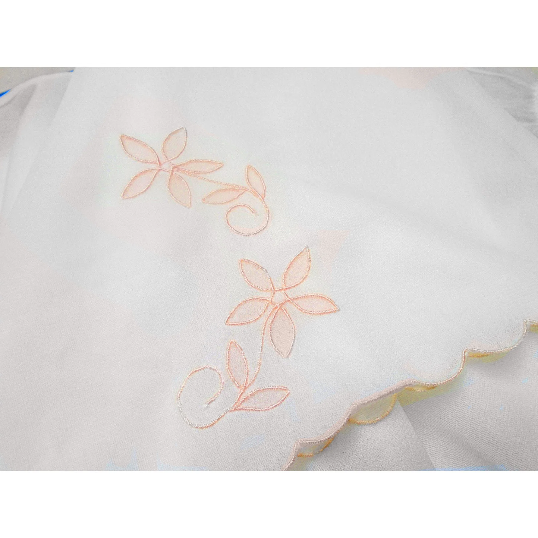 60s Half Slip Is Deadstock Nylon Crepe, Pink Applique By Bali - Image 3