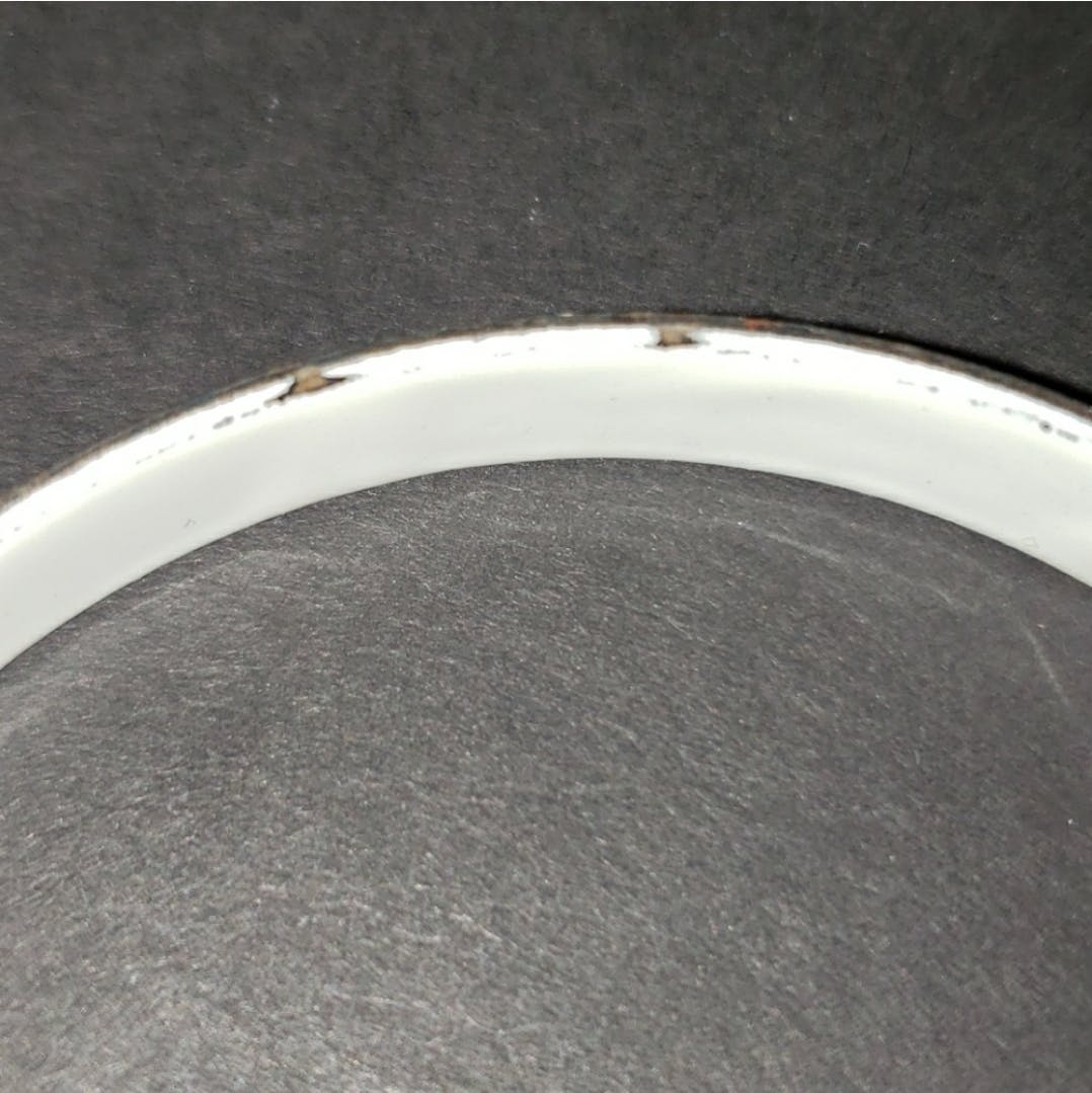 60's Hand Painted Flower Enamel Bangle Bracelet by Paul Melzer - Image 8
