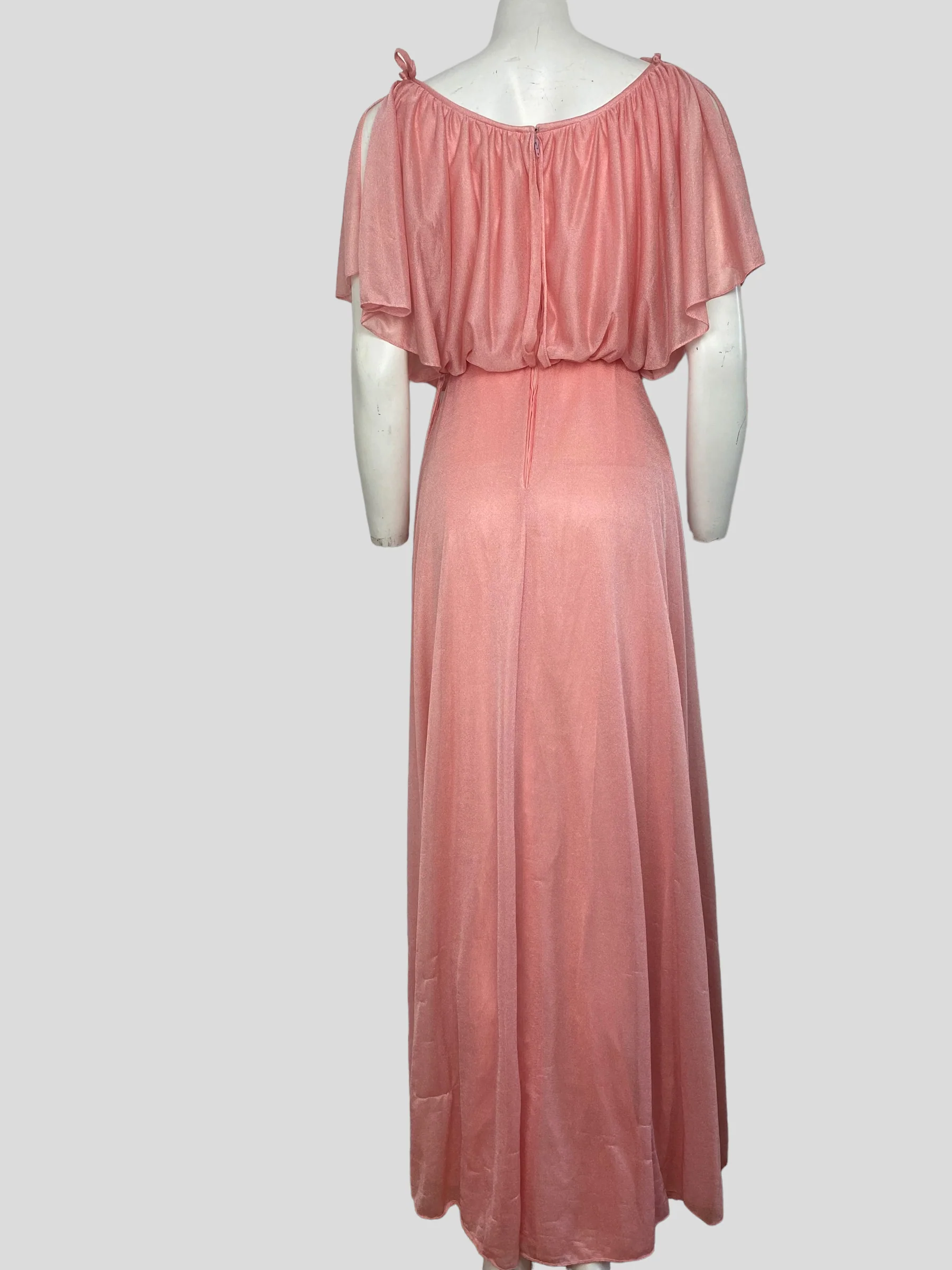 60s Home Made Pretty In Pink Maxi Dress - Image 5