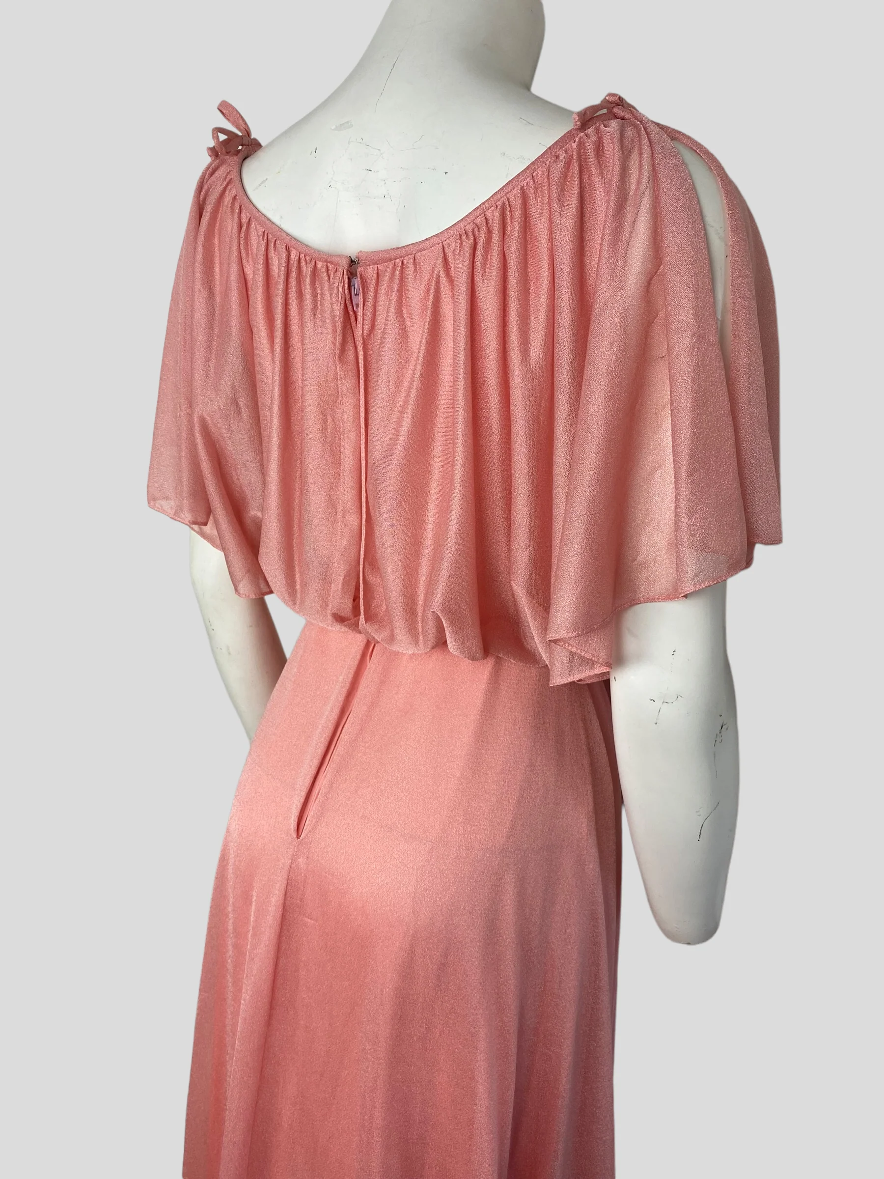 60s Home Made Pretty In Pink Maxi Dress - Image 8