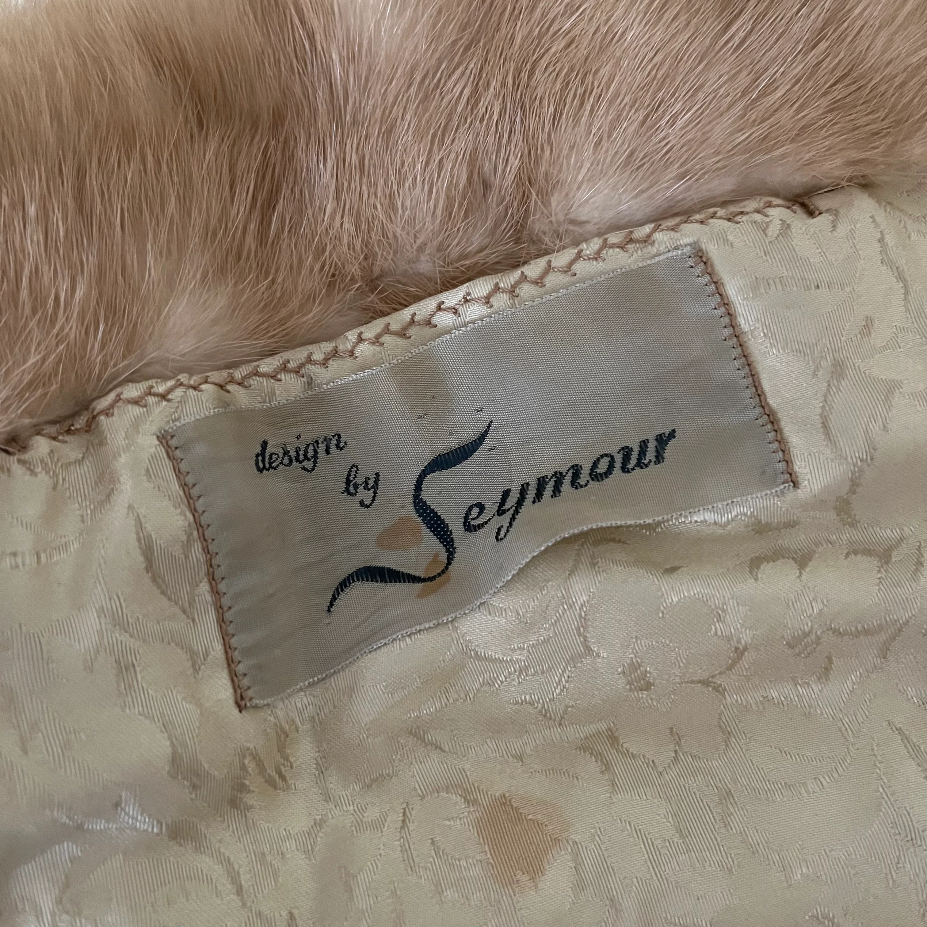 60s Honey Mink Fur Stole Pale Brown One Size By Shuchat - Image 5