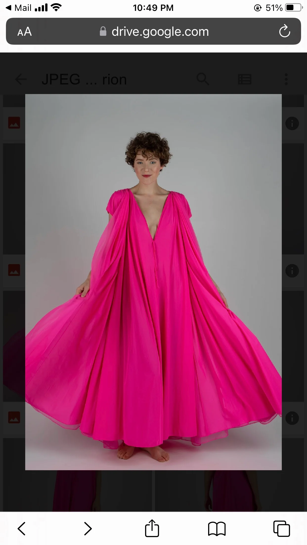 60s Hot Pink Double Chiffon Pom Pom Peignoir Set By Claire Sandra by Lucie Ann Beverly Hills - Image 5
