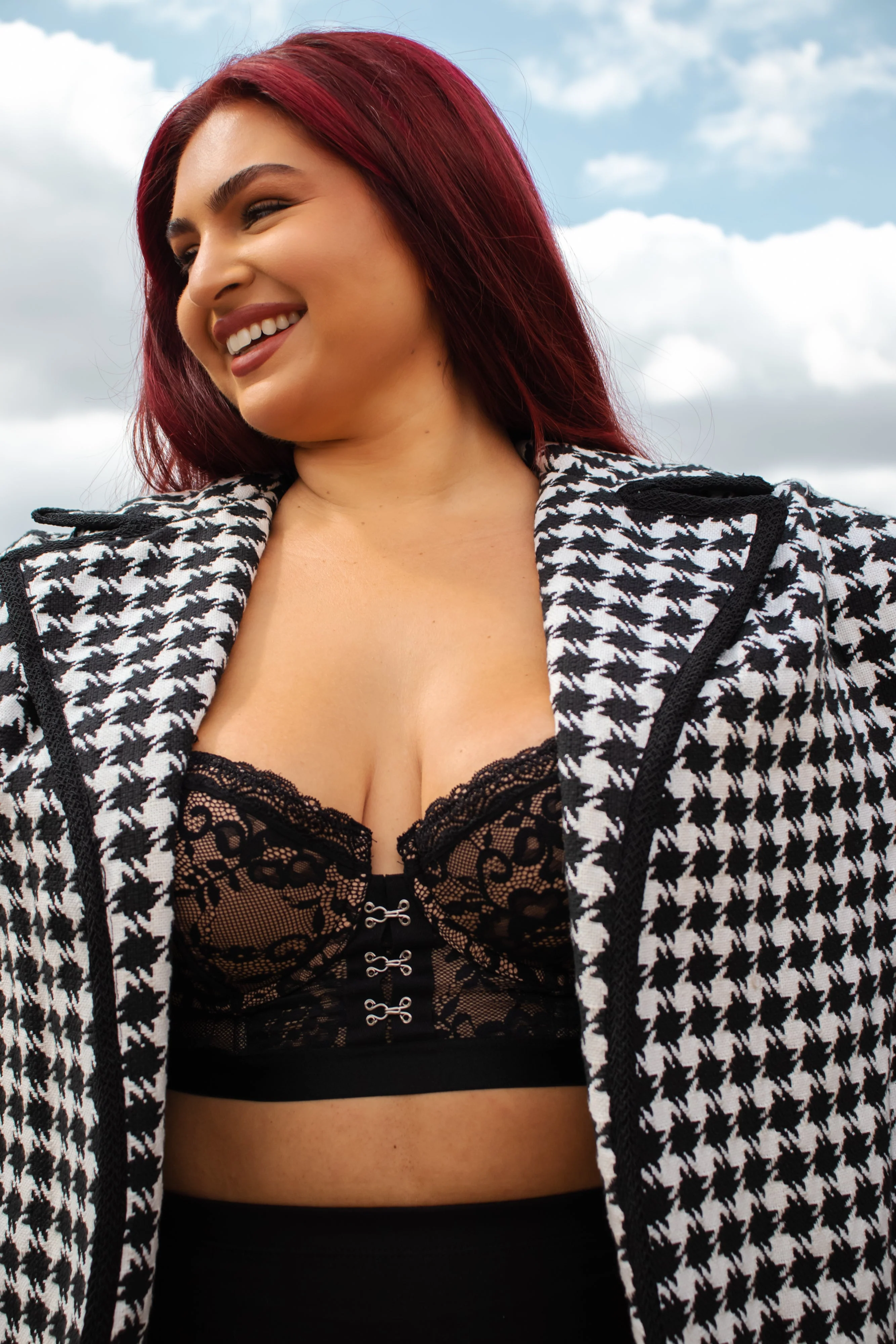 60s Houndstooth Short Jacket L/xl by Claralura - Image 4