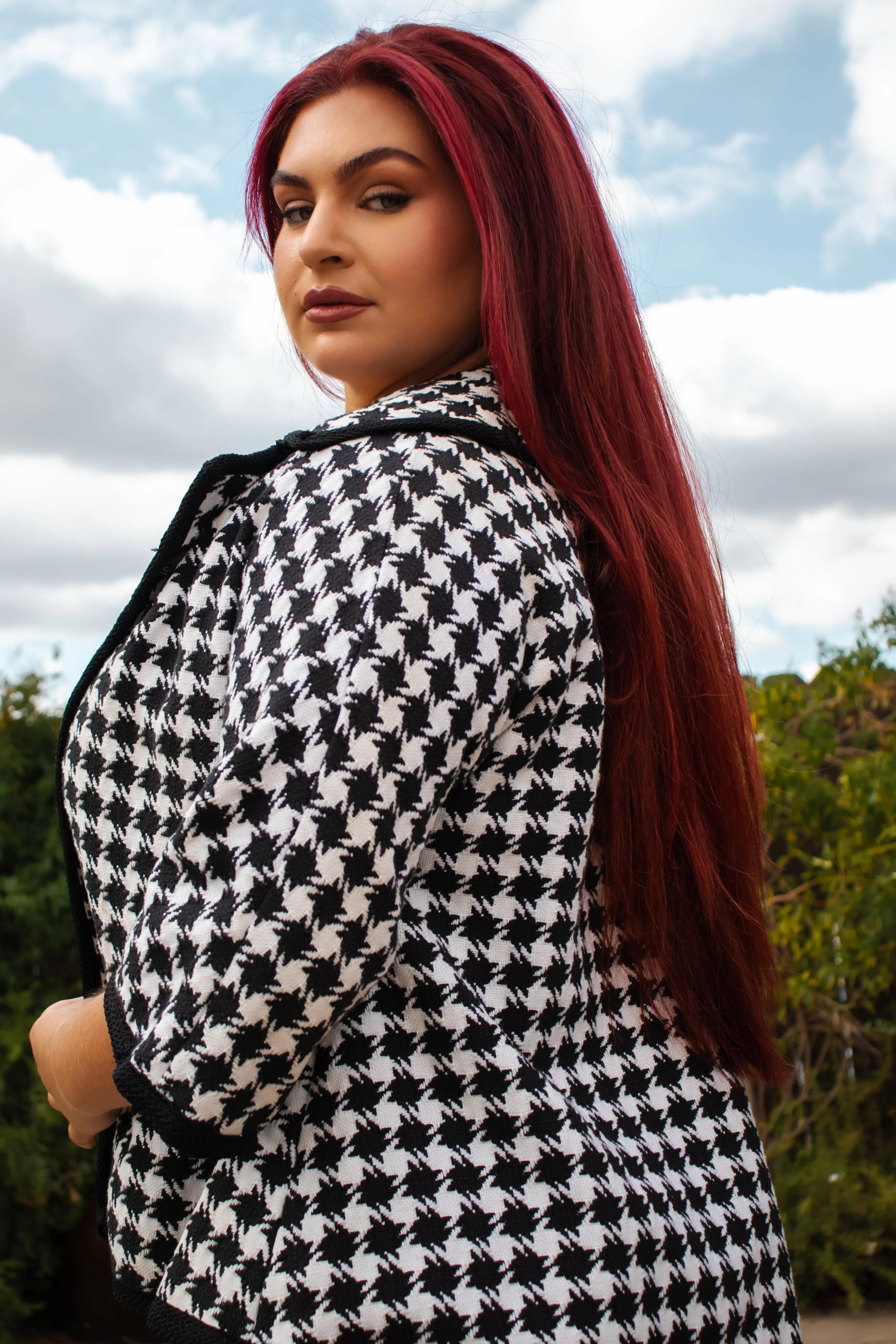 60s Houndstooth Short Jacket L/xl by Claralura - Image 5