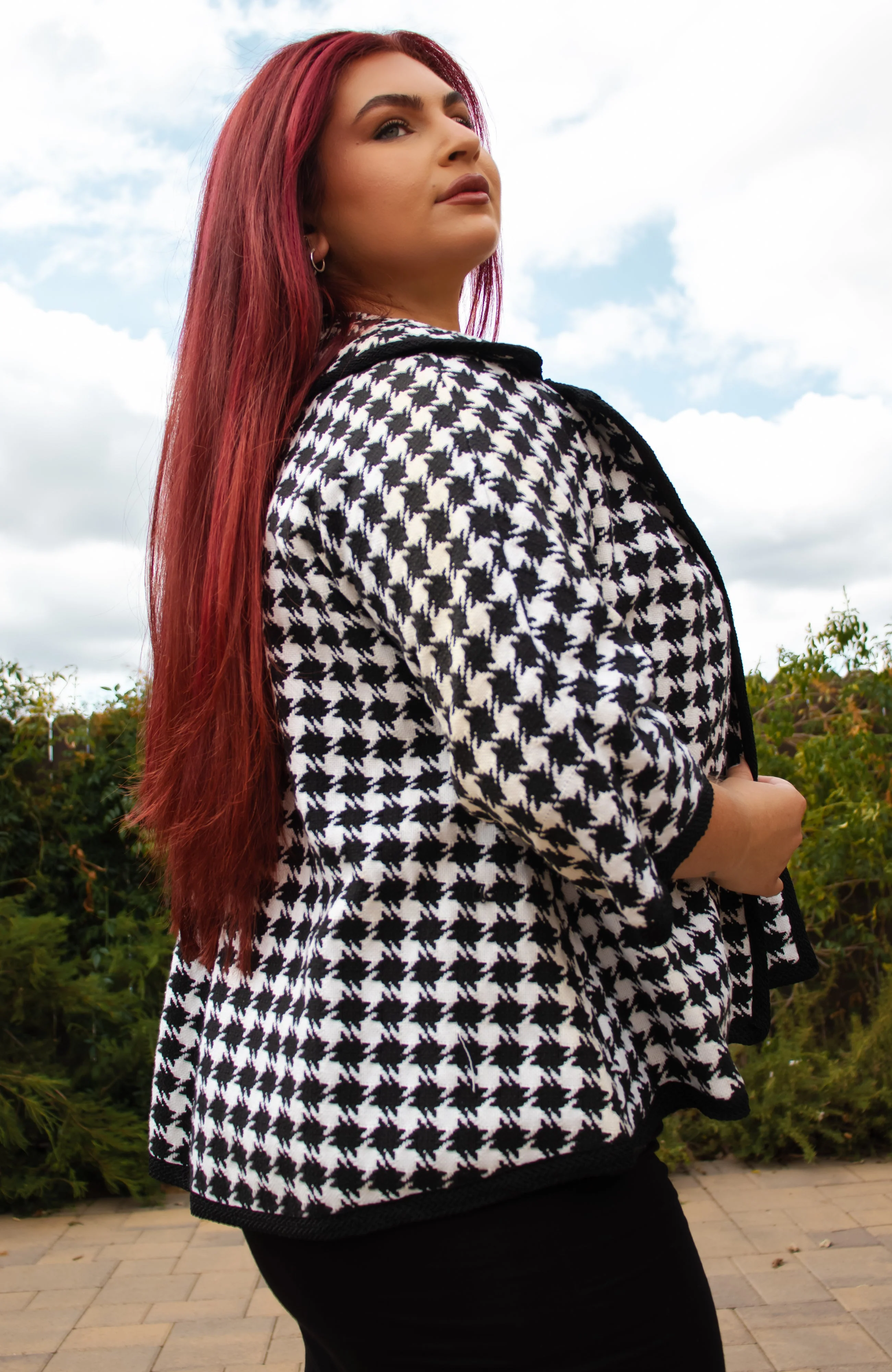 60s Houndstooth Short Jacket L/xl by Claralura - Image 6