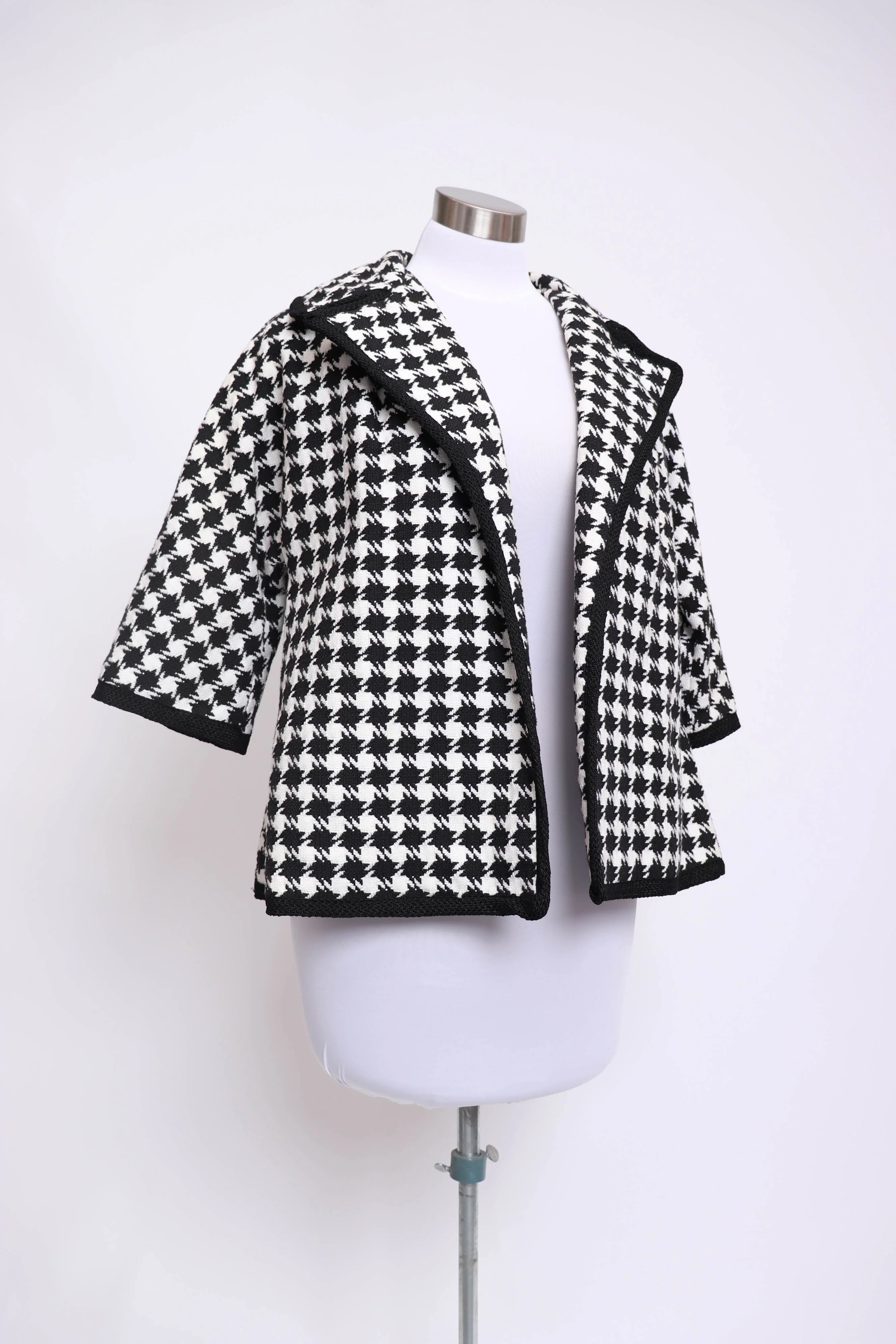 60s Houndstooth Short Jacket L/xl by Claralura - Image 7