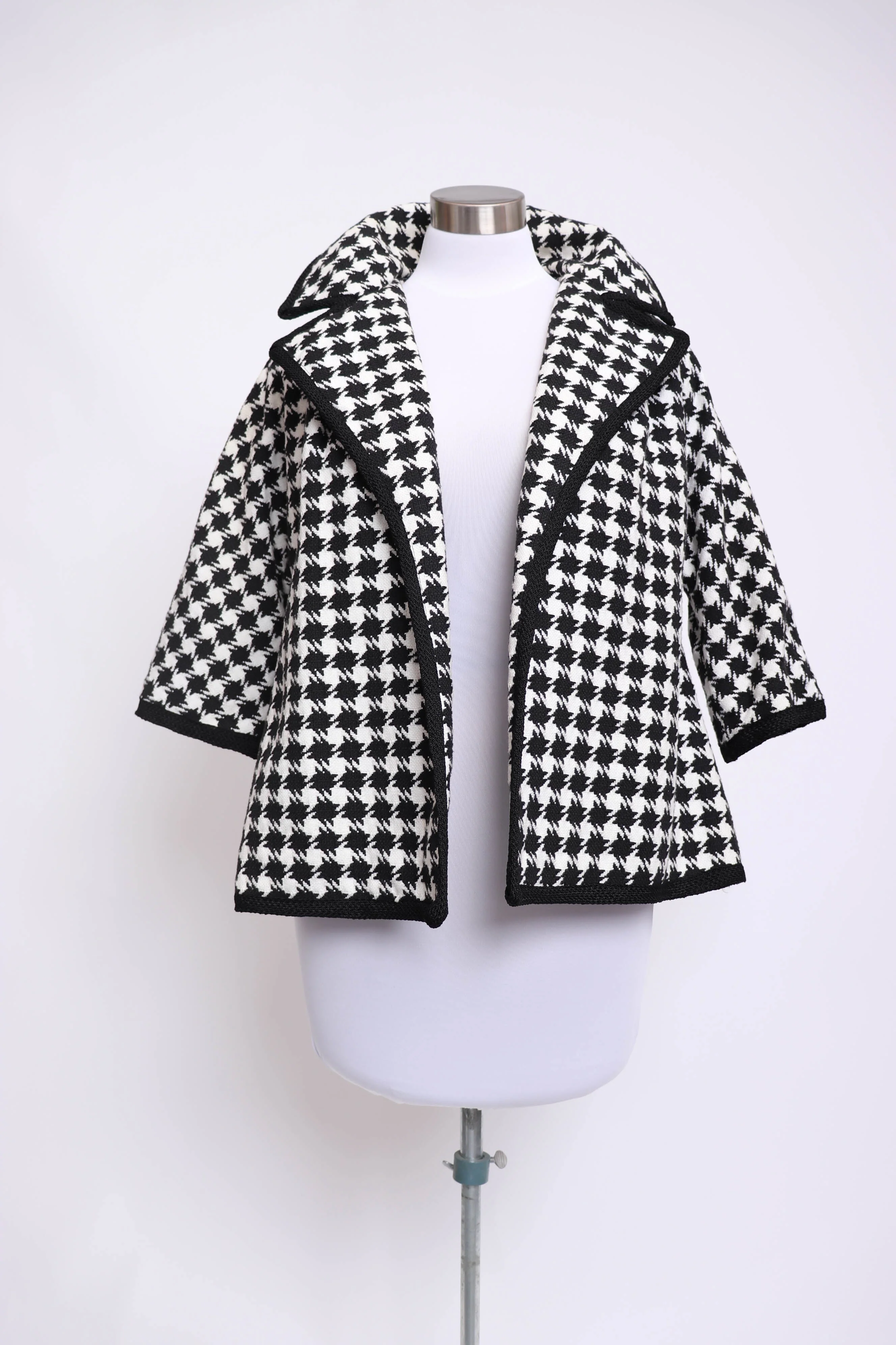 60s Houndstooth Short Jacket L/xl by Claralura - Image 9