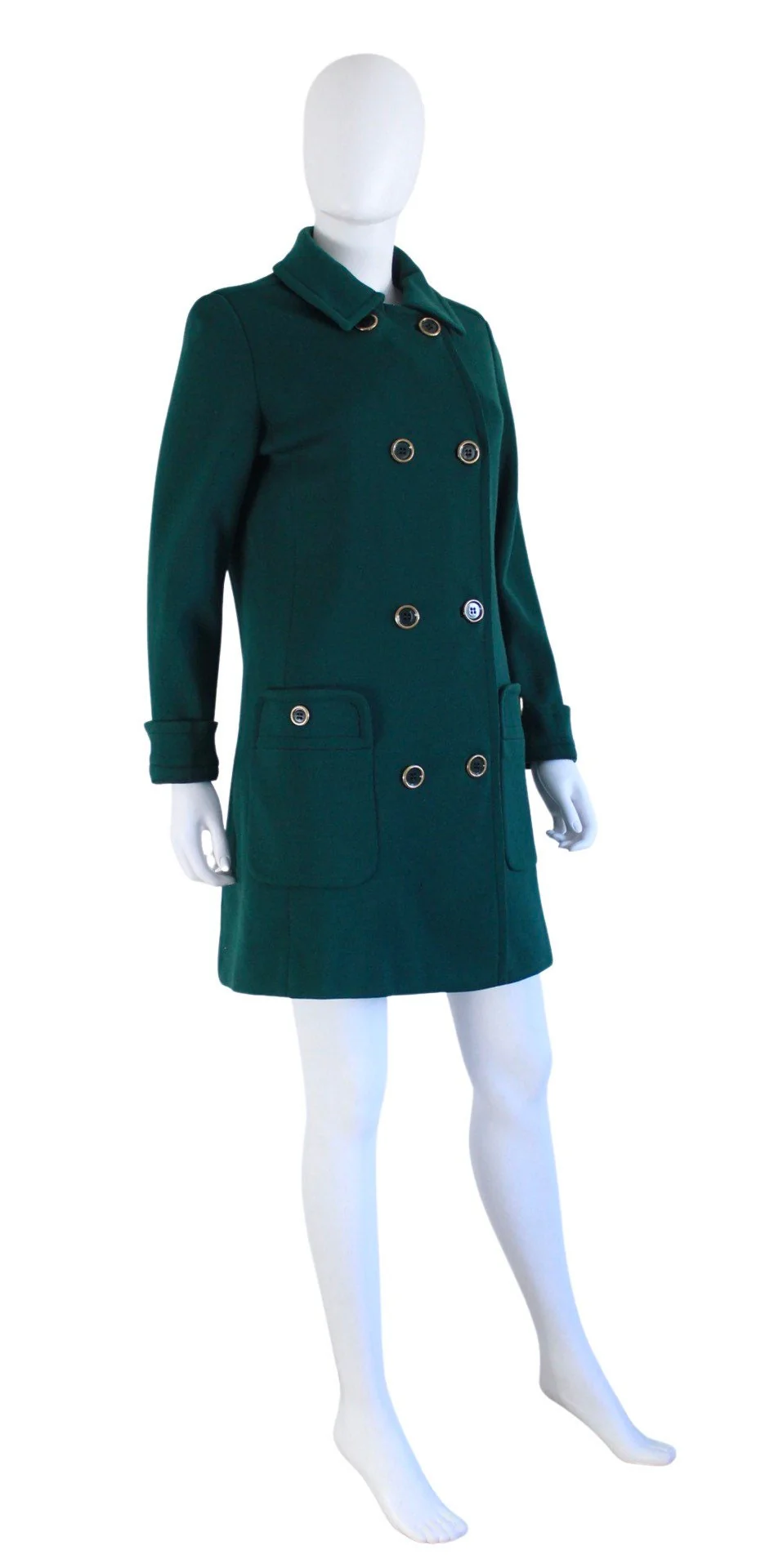60s Hunter Green Scooter Dress and Matching Jacket by Kimberly Knitwear - Image 8