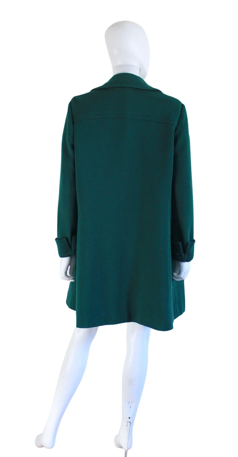 60s Hunter Green Scooter Dress and Matching Jacket by Kimberly Knitwear - Image 9