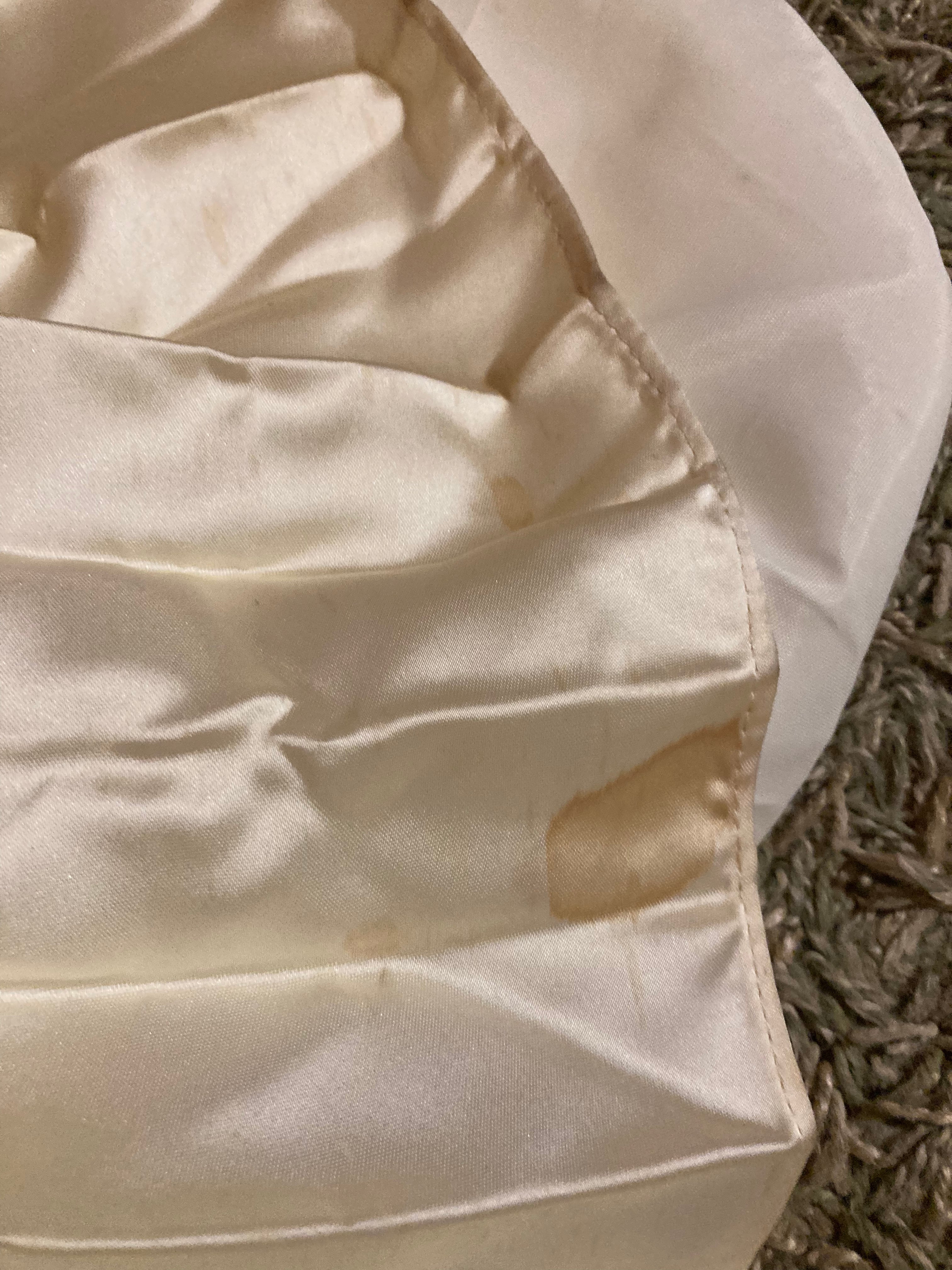 60s Ivory Satin Wedding Dress - Image 7