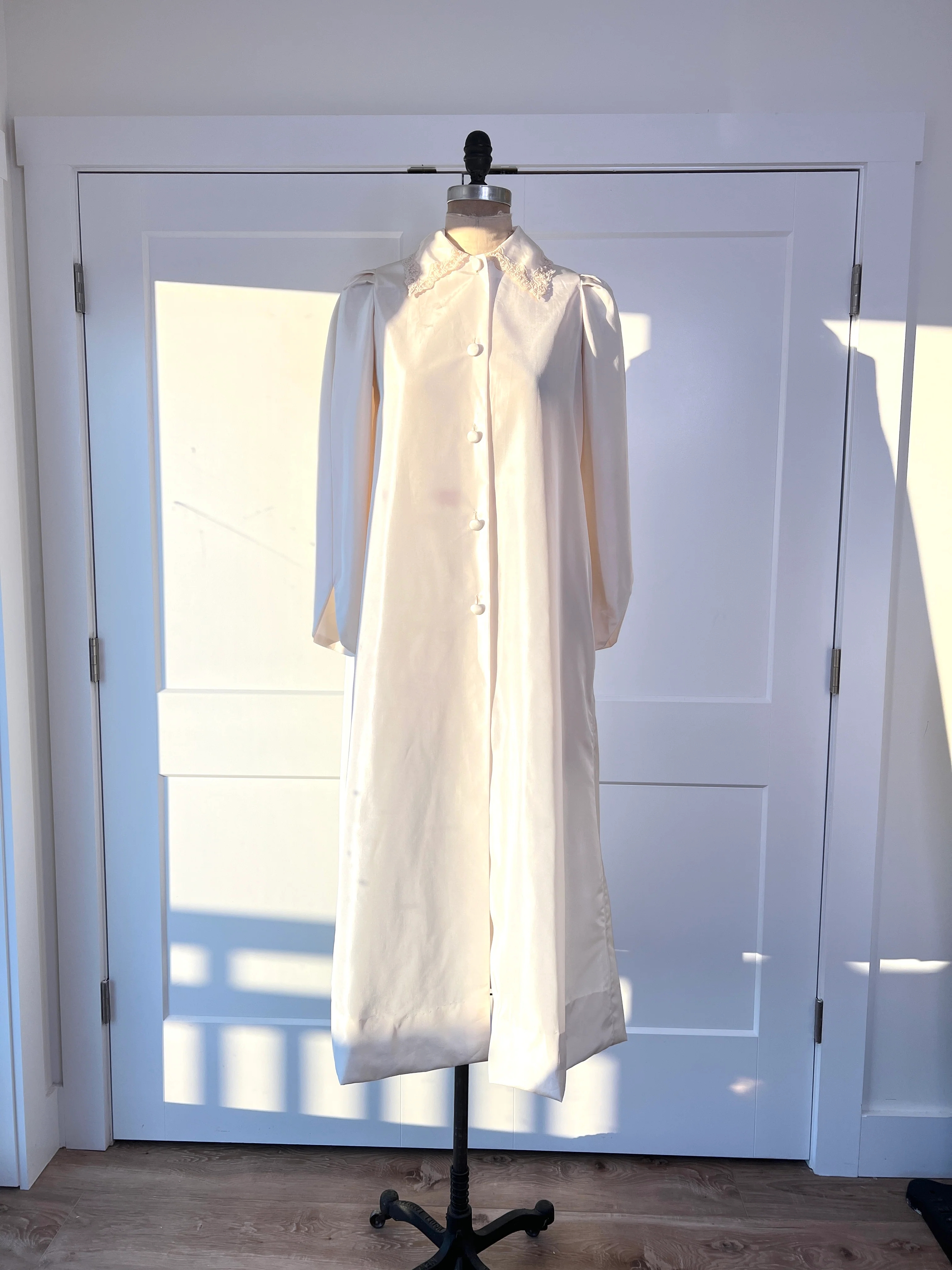 60s Lace Collared Long Sleeve Shirt Dress By Chloé - Image 10