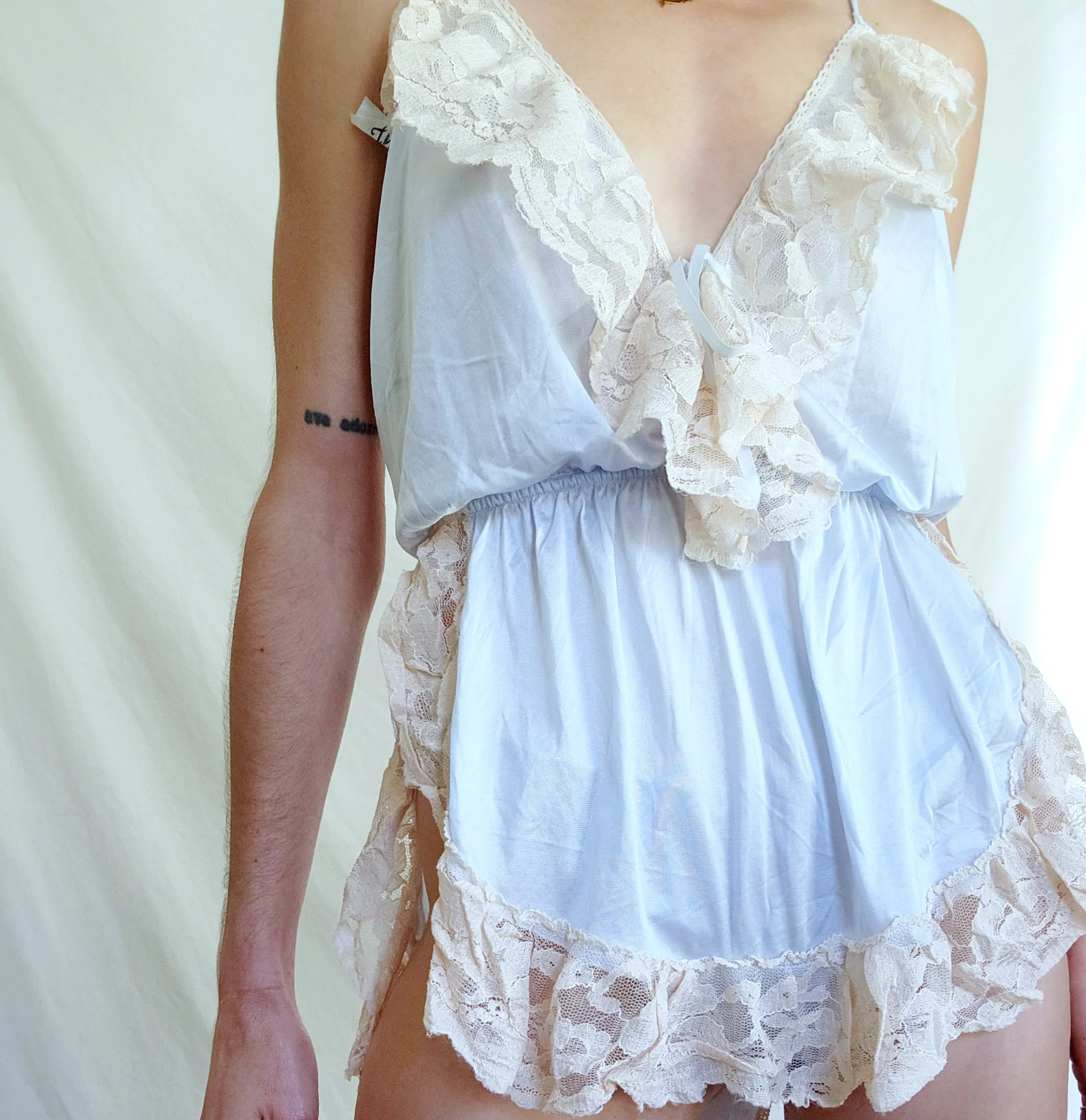 60s Lace Lingerie Teddy Chemise, Romper, Playsuit By Flair - Image 3