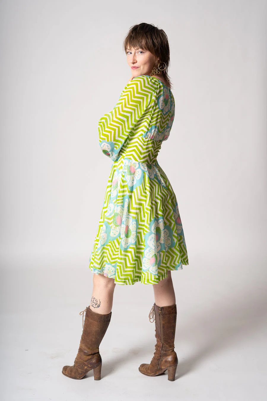 60s Lime California Dress by Mr. Bob Of California - Image 6