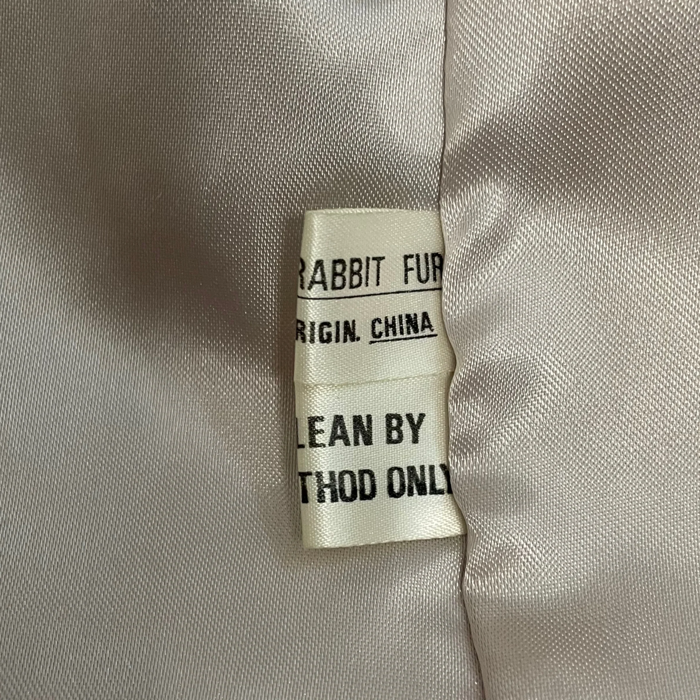 60s Made In Hong Kong 100% Dyed Rabbit Fur Coat Size L - Image 8