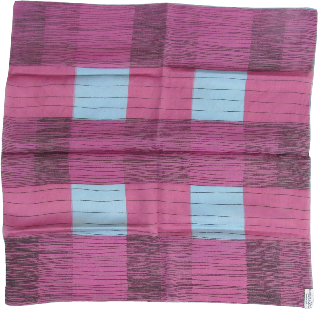 60s Man's Silk Pocket Square Hand Rolled Made In Japan by Vera